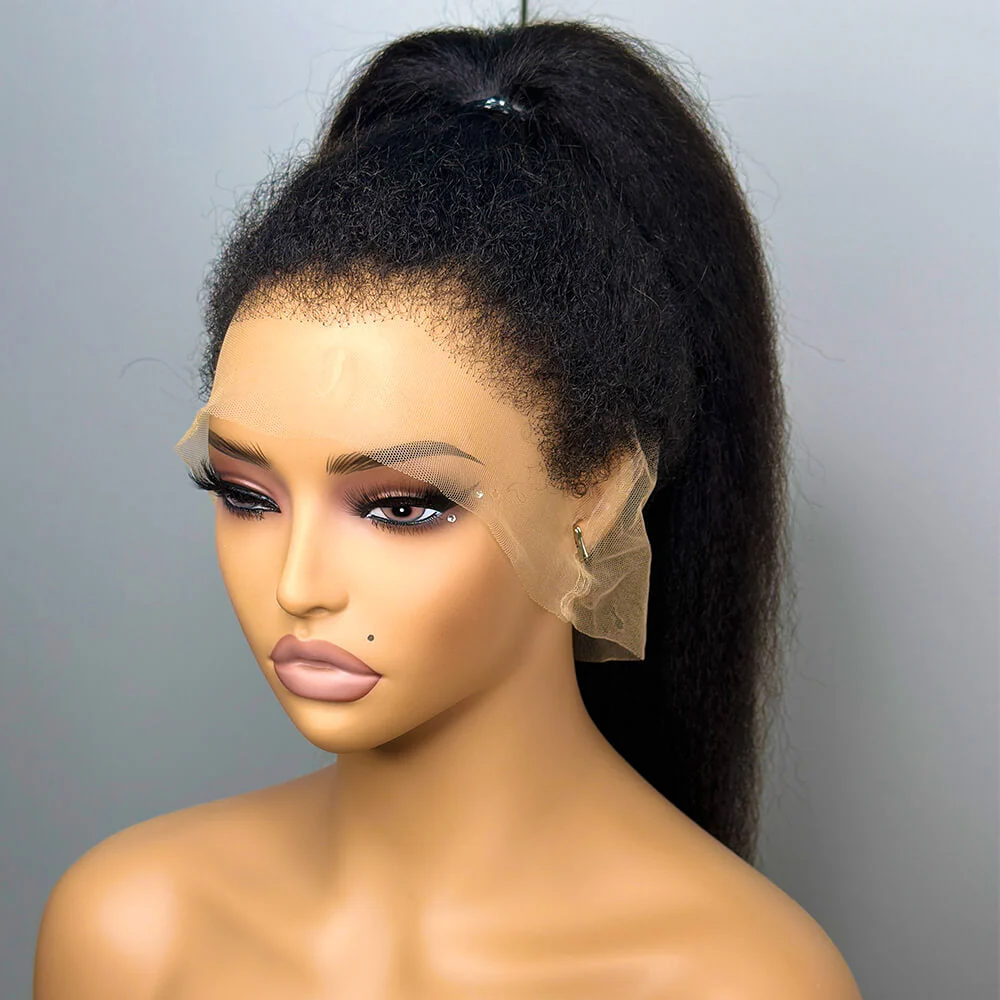 Natural 360 Lace Frontal With Kinky Edges Wig