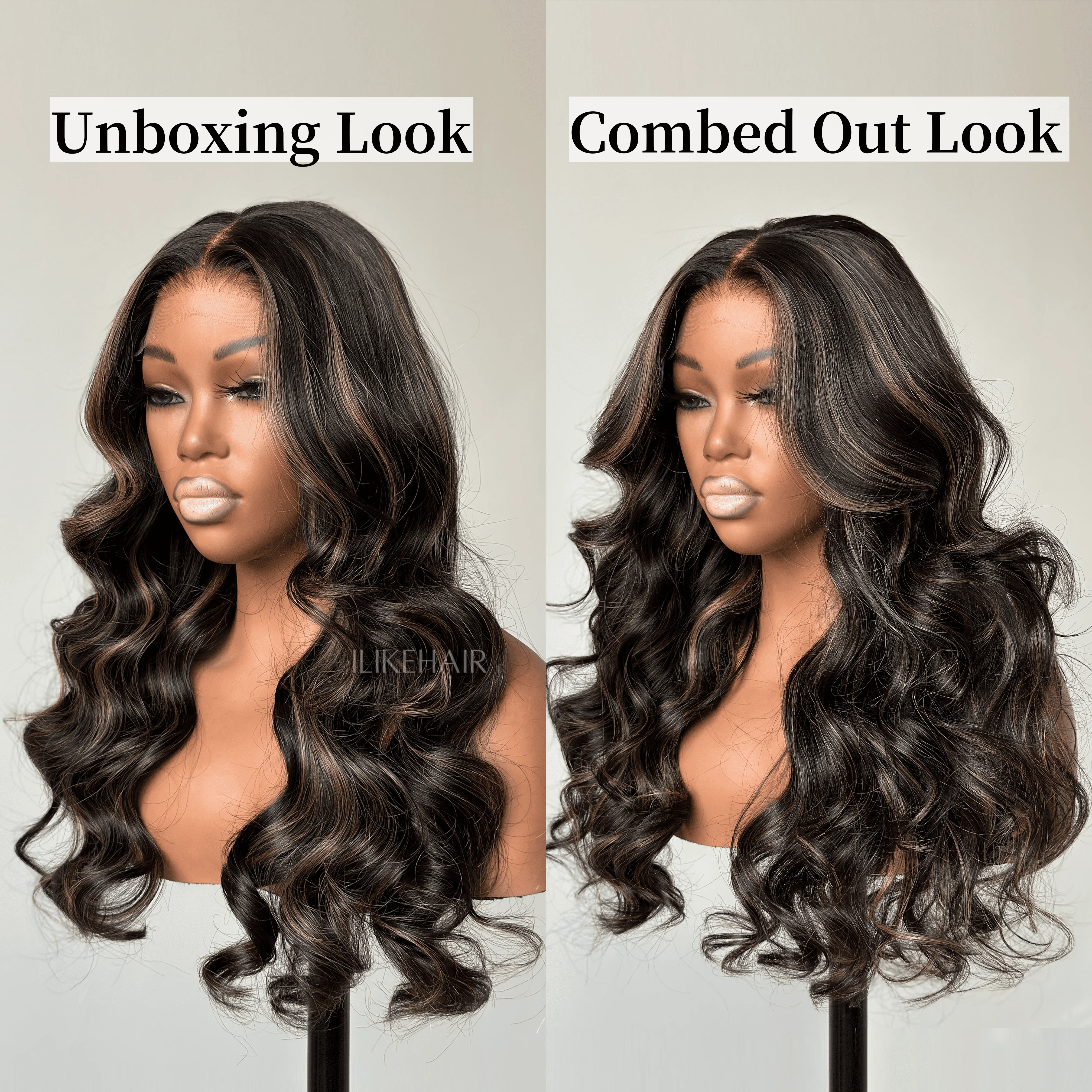 Balayage Blonde Highlight Long Body Wave Lace Wig