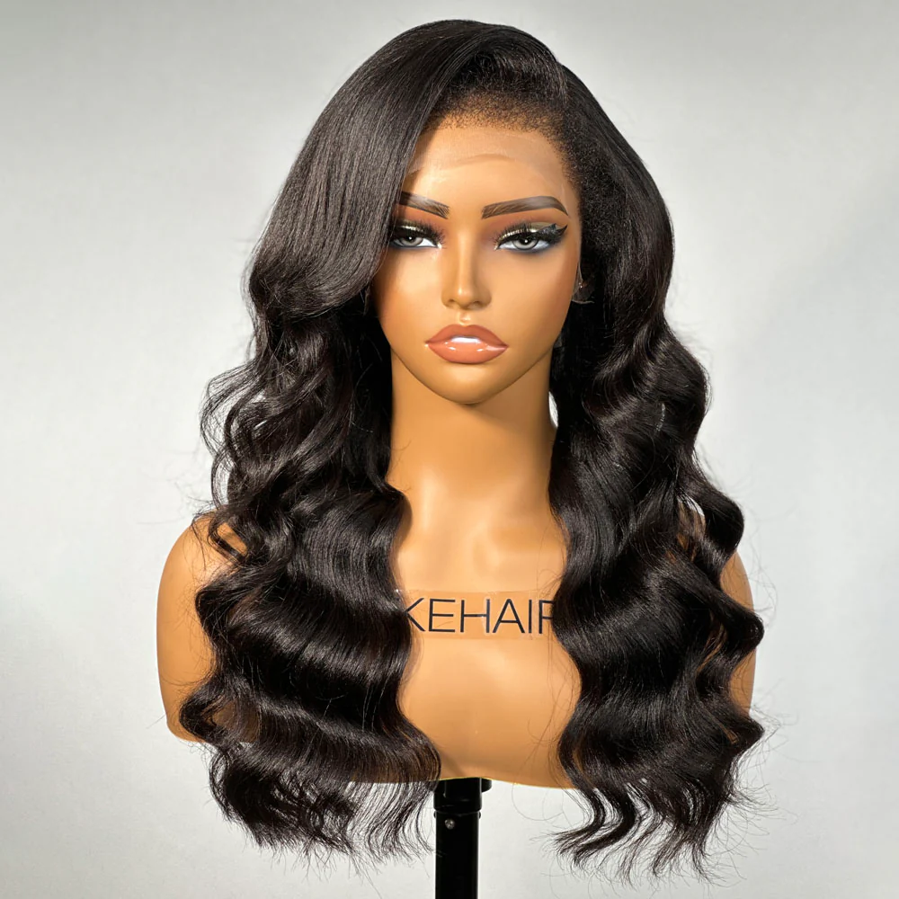 Natural Yaki Wave HD Lace Frontal With Kinky Edges Wig
