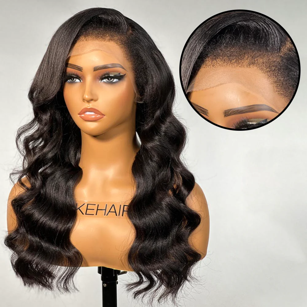 Natural Yaki Wave HD Lace Frontal With Kinky Edges Wig