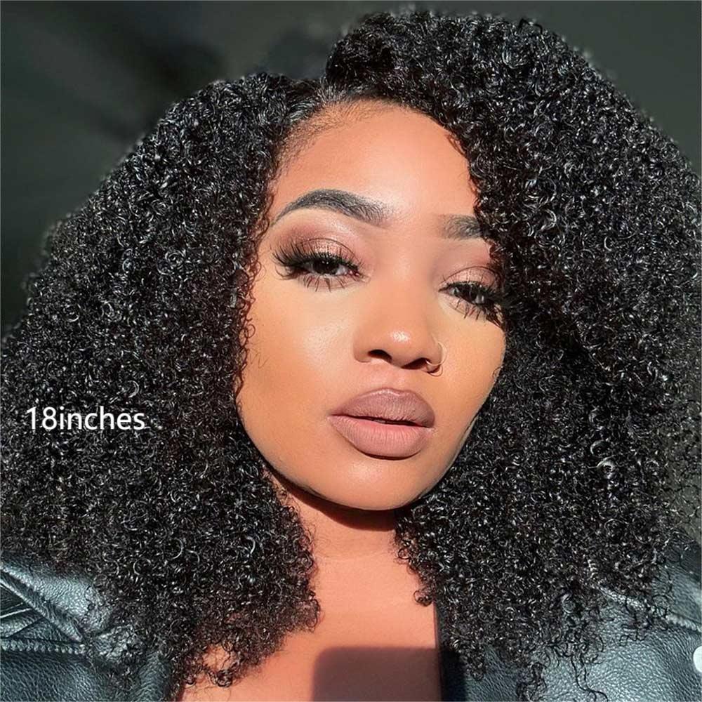 Afro Coily HD Lace Frontal With 4c Kinky Edges Wig