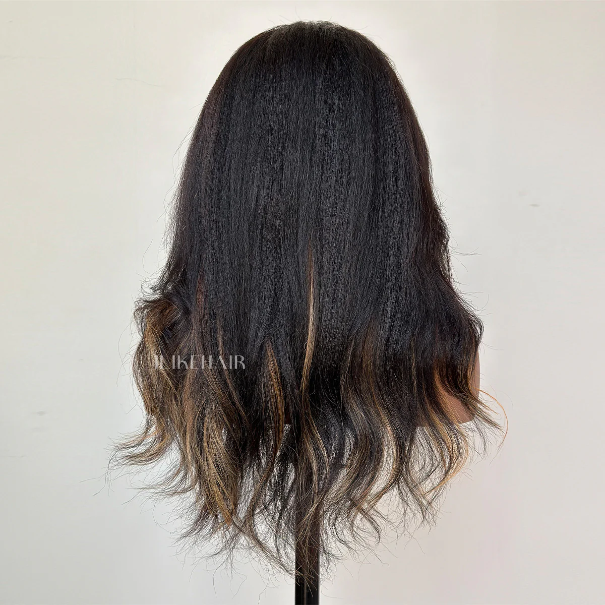 Blonde Highlight Layered Wavy With Kinky Edges Wig