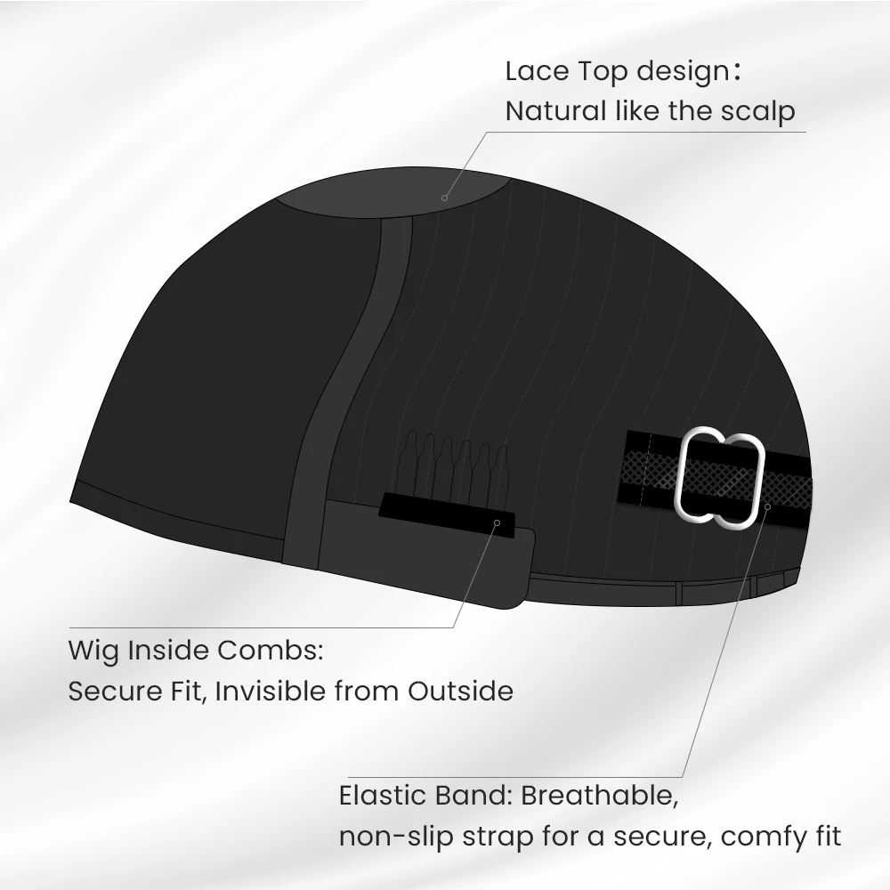 Glueless Ombre Brown Curly Human Hair Wig