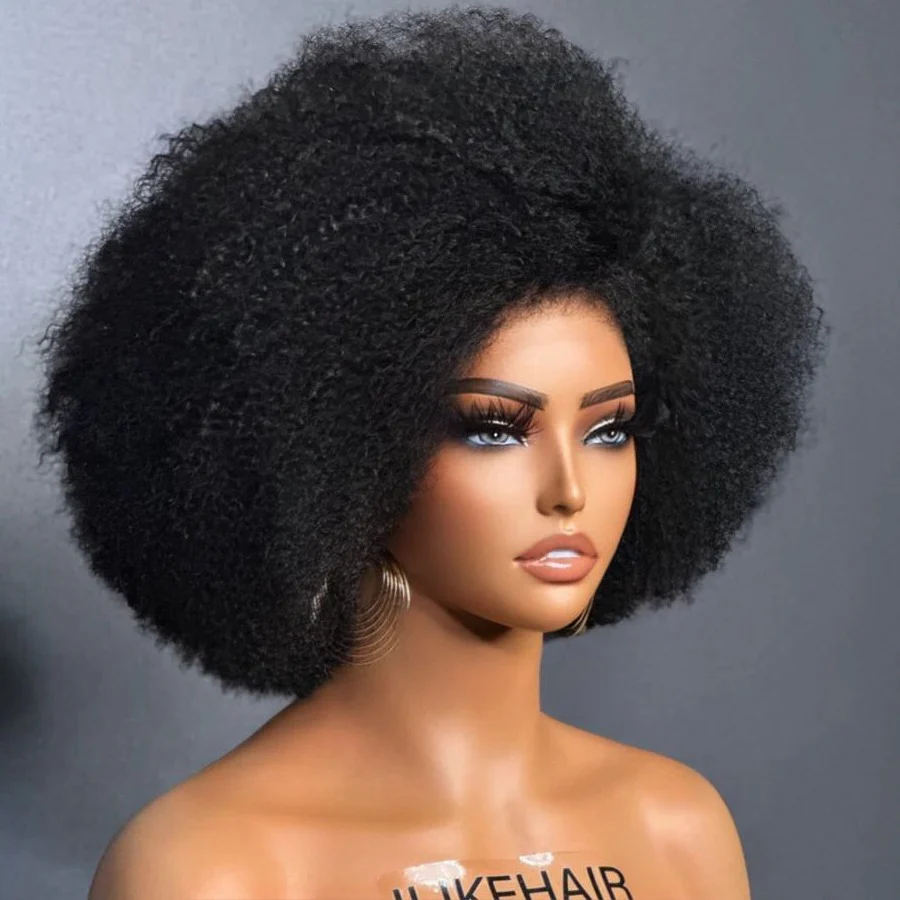 Afro Kinky Curly With Kinky Edges HD 13x4 Lace Front Wig