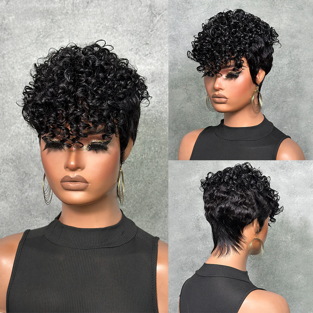 Urban Edge Wave Pixie Wig with Curls