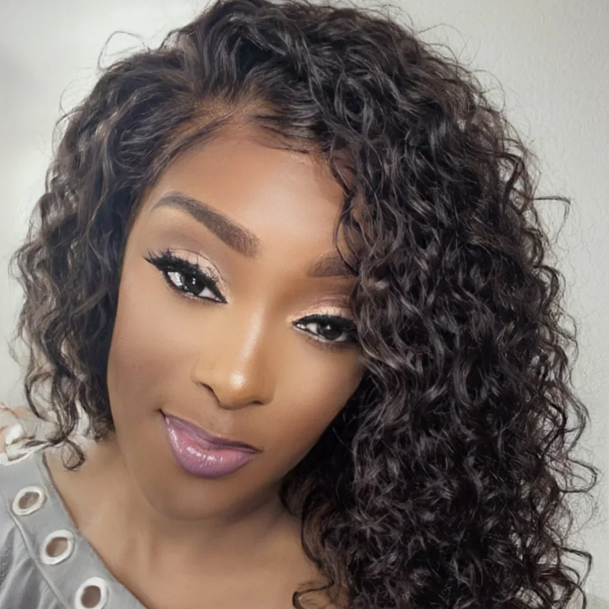 Loose Curly Bob Human Hair Lace wigs
