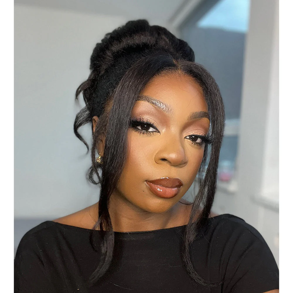 Natural 360 Lace Frontal With Kinky Edges Wig