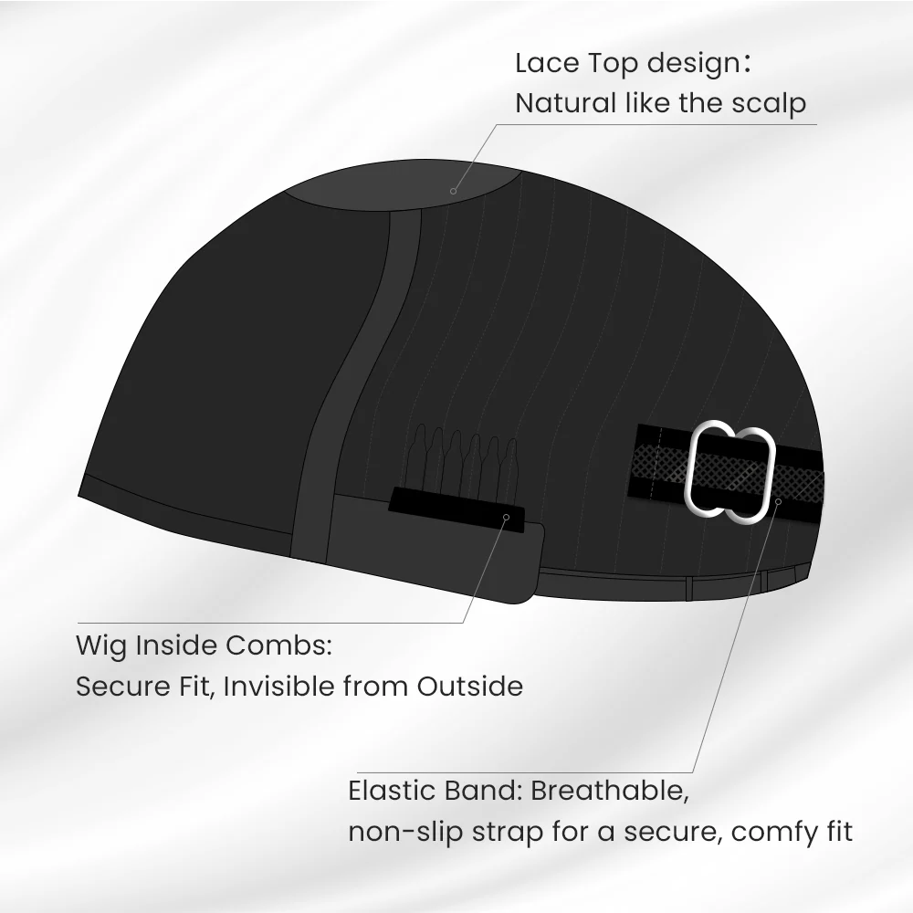 Put on & Go Layered Short Pixie Cut Human Hair Wig With Bang