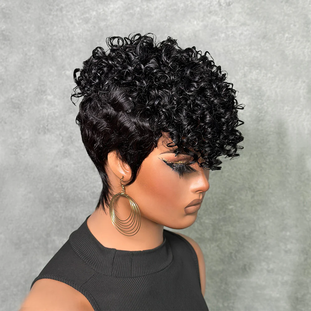 Urban Edge Wave Pixie Wig with Curls