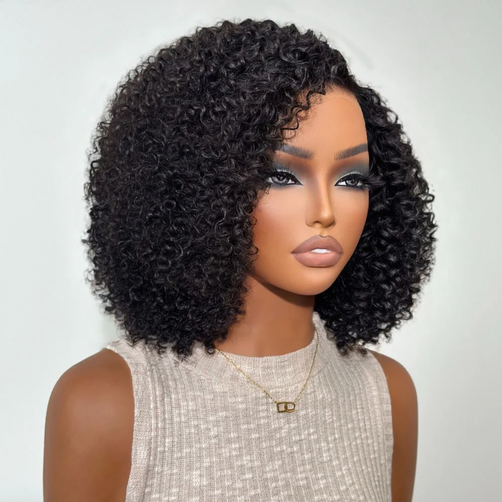 Natural Volume Glueless 7x5 Lace Curly Bob Wig