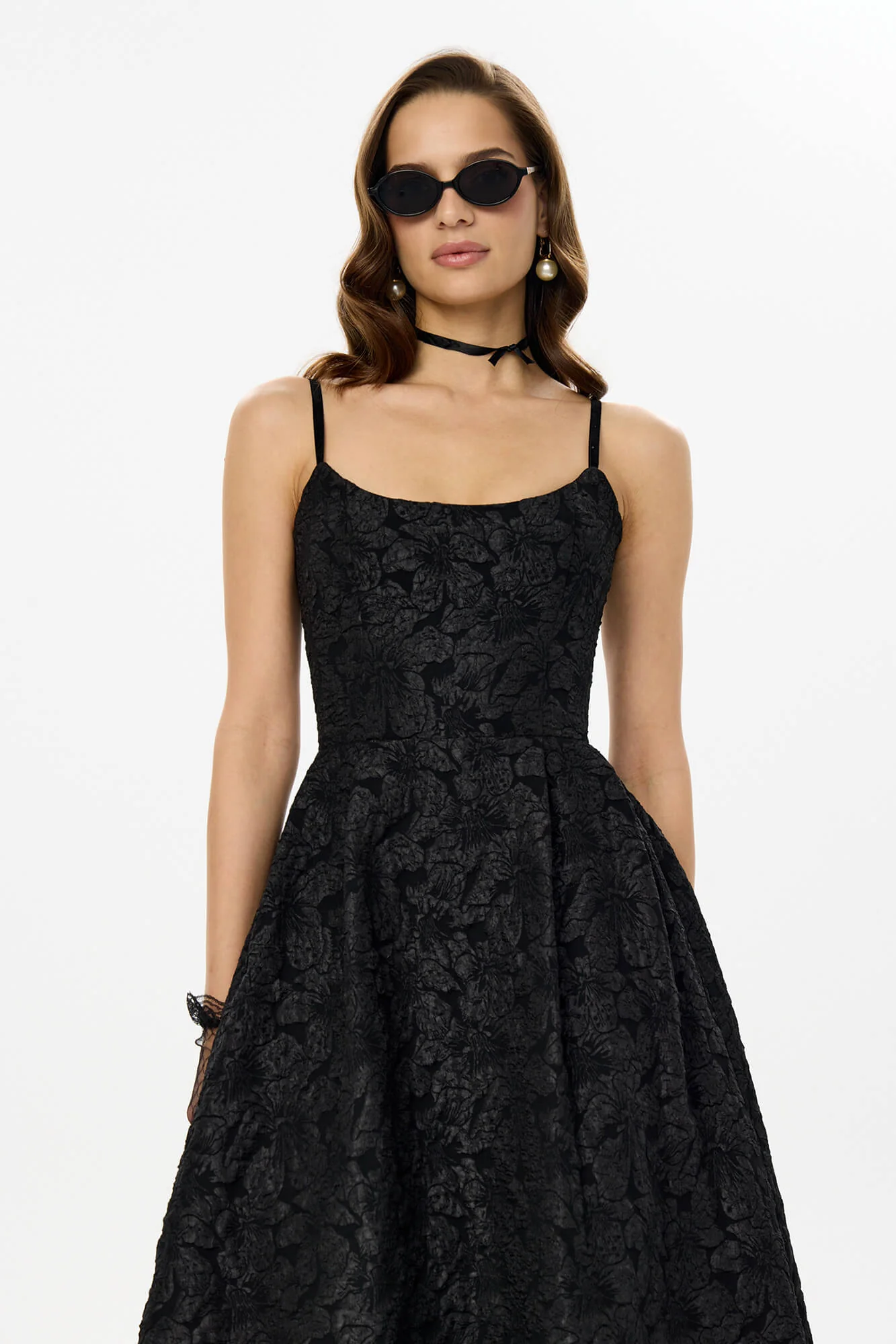 Jacquard Fitted Corset Bustier Dress