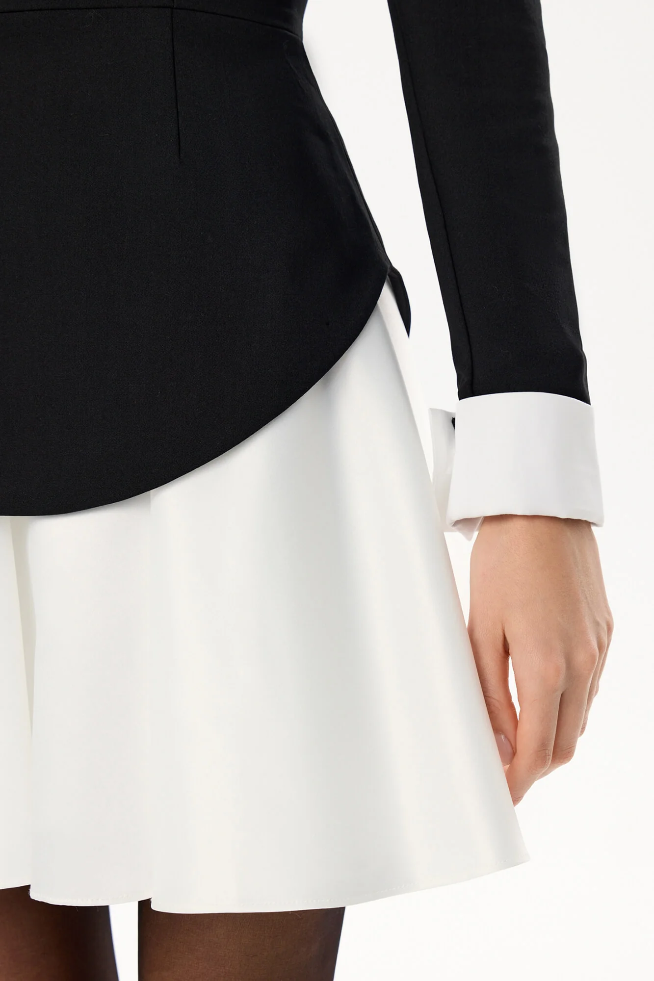 Long Sleeve Velvet Detail Top