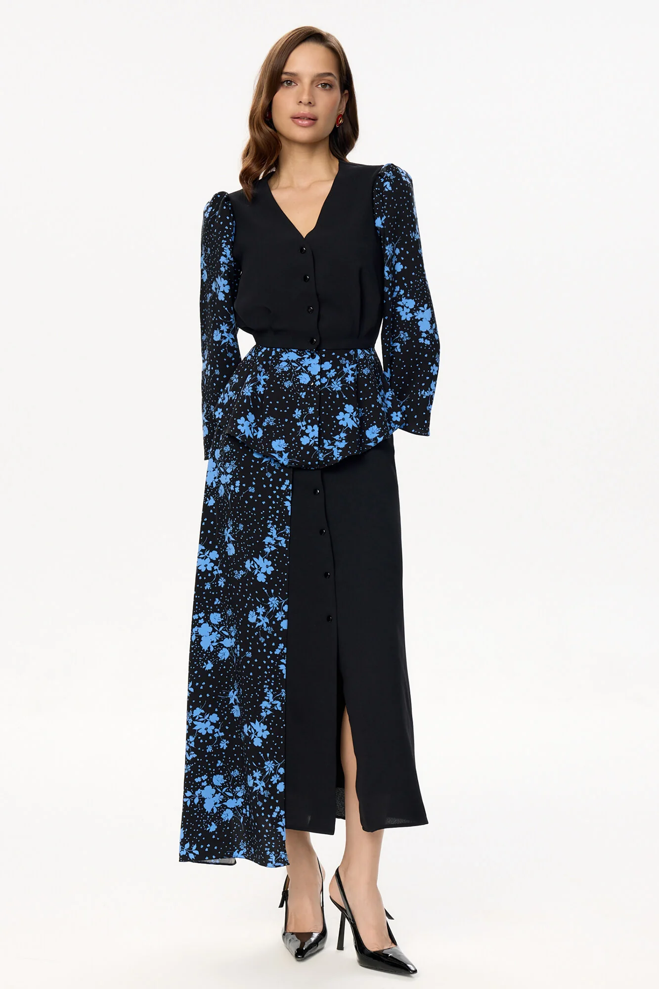 Long Sleeve Button Front Top