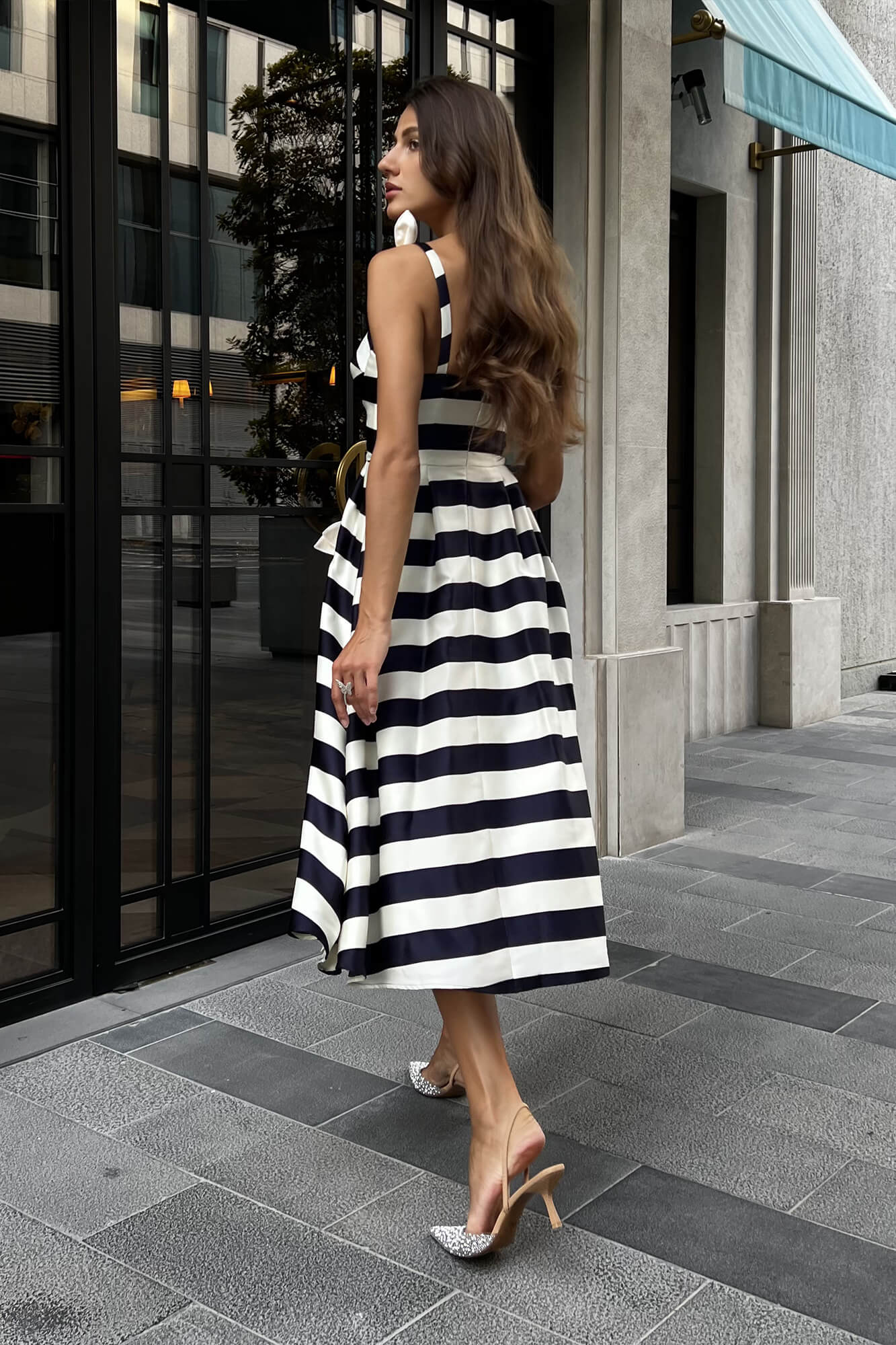 Bustier V neck Corset Midi Dress