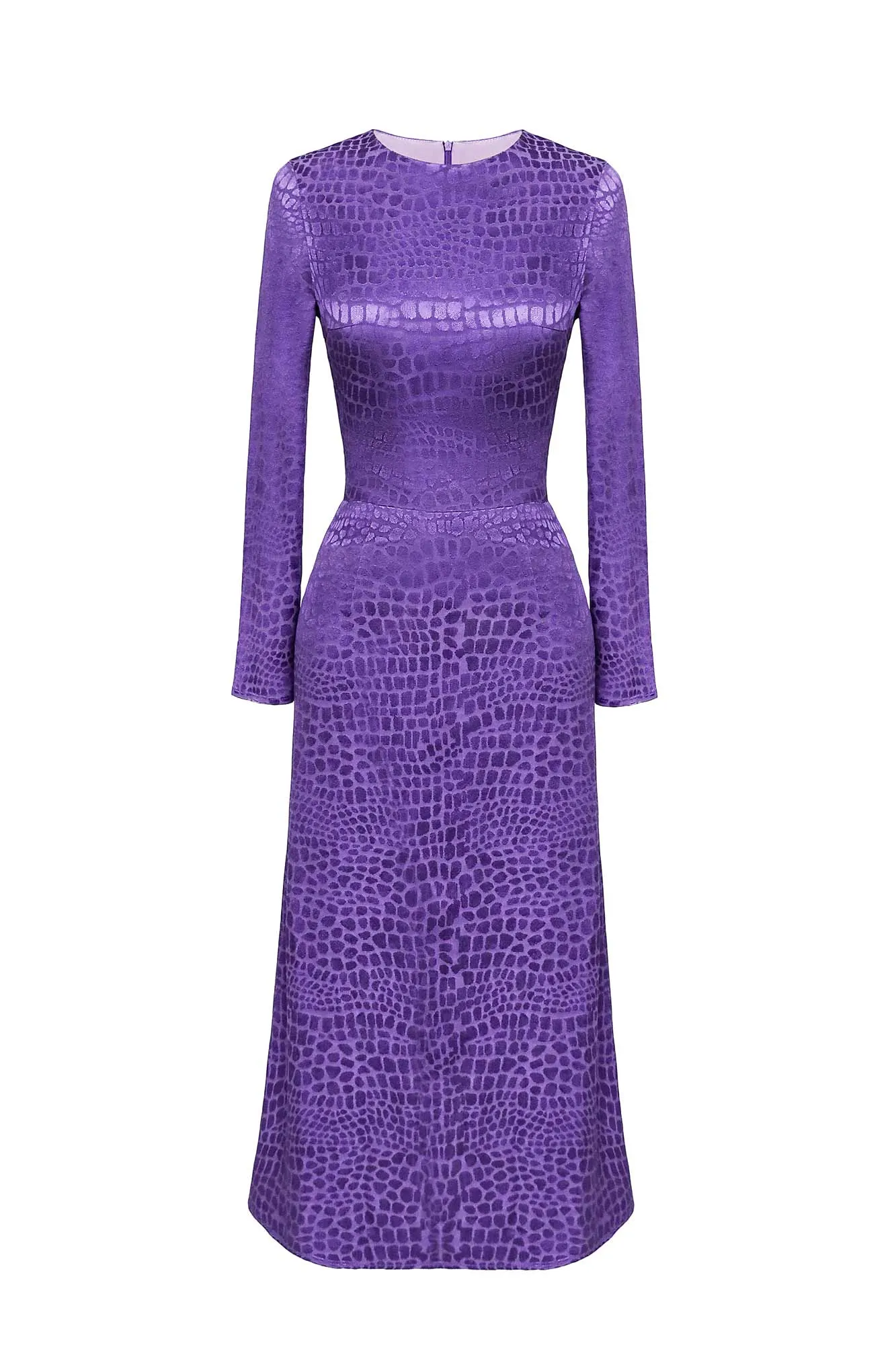 Godet Silhouette Long Sleeve Midi Dress