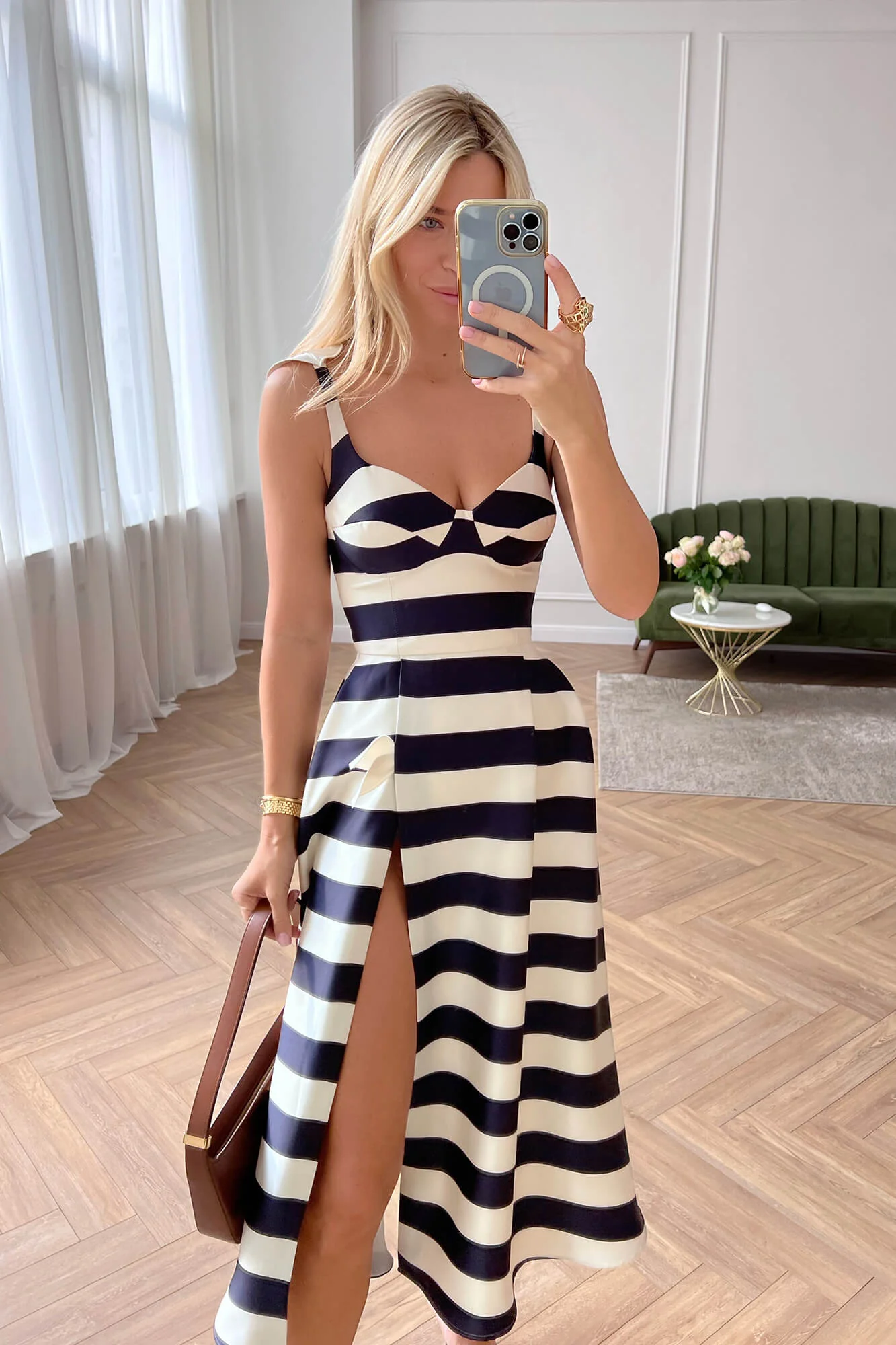 Bustier V neck Corset Midi Dress