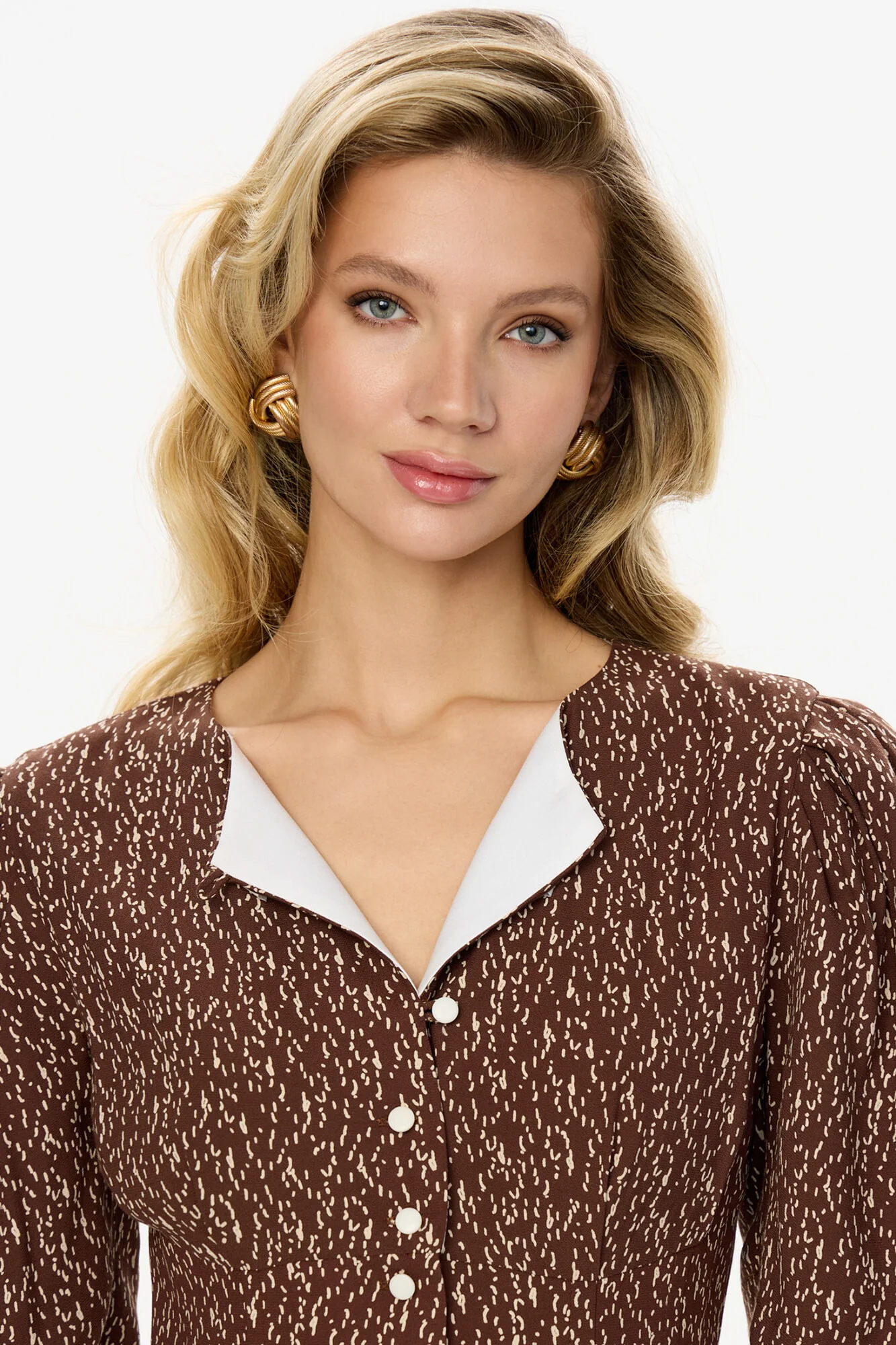 Short Sleeve Buttoned Mini Dress