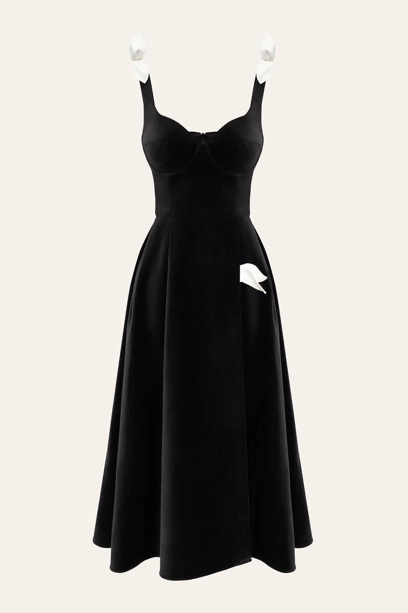 Bustier V neck Corset Midi Dress