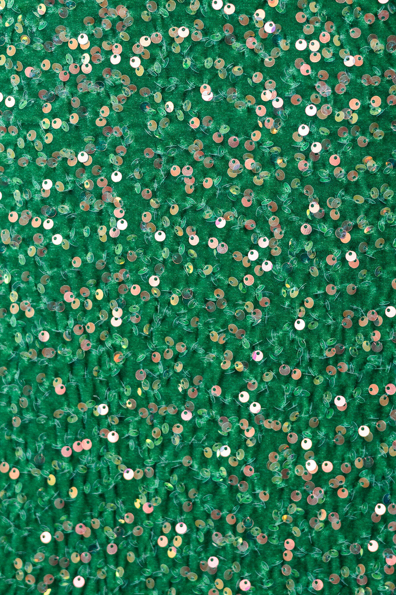 Sequin Decorated Velvet Puff Sleeve Midi Dress