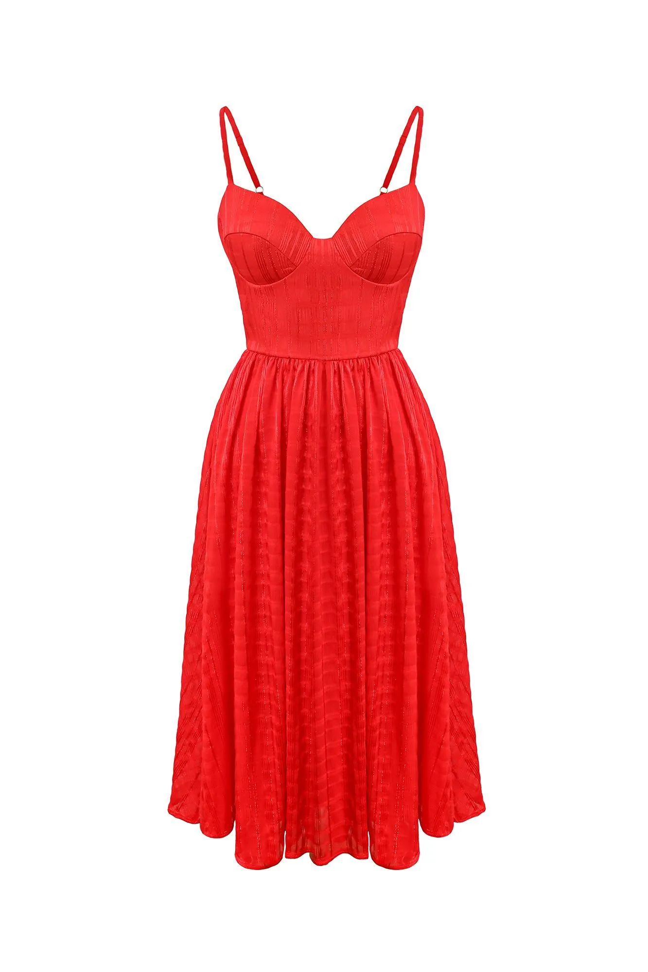 Bustier Flare Vneck Dress