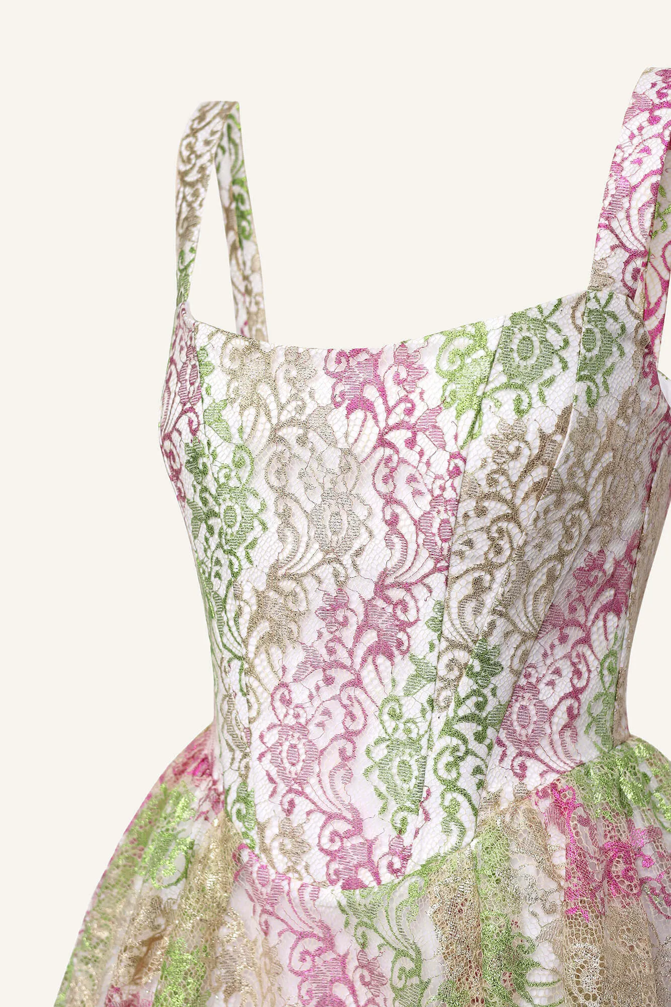 Mini Dress With Scalloped Corset