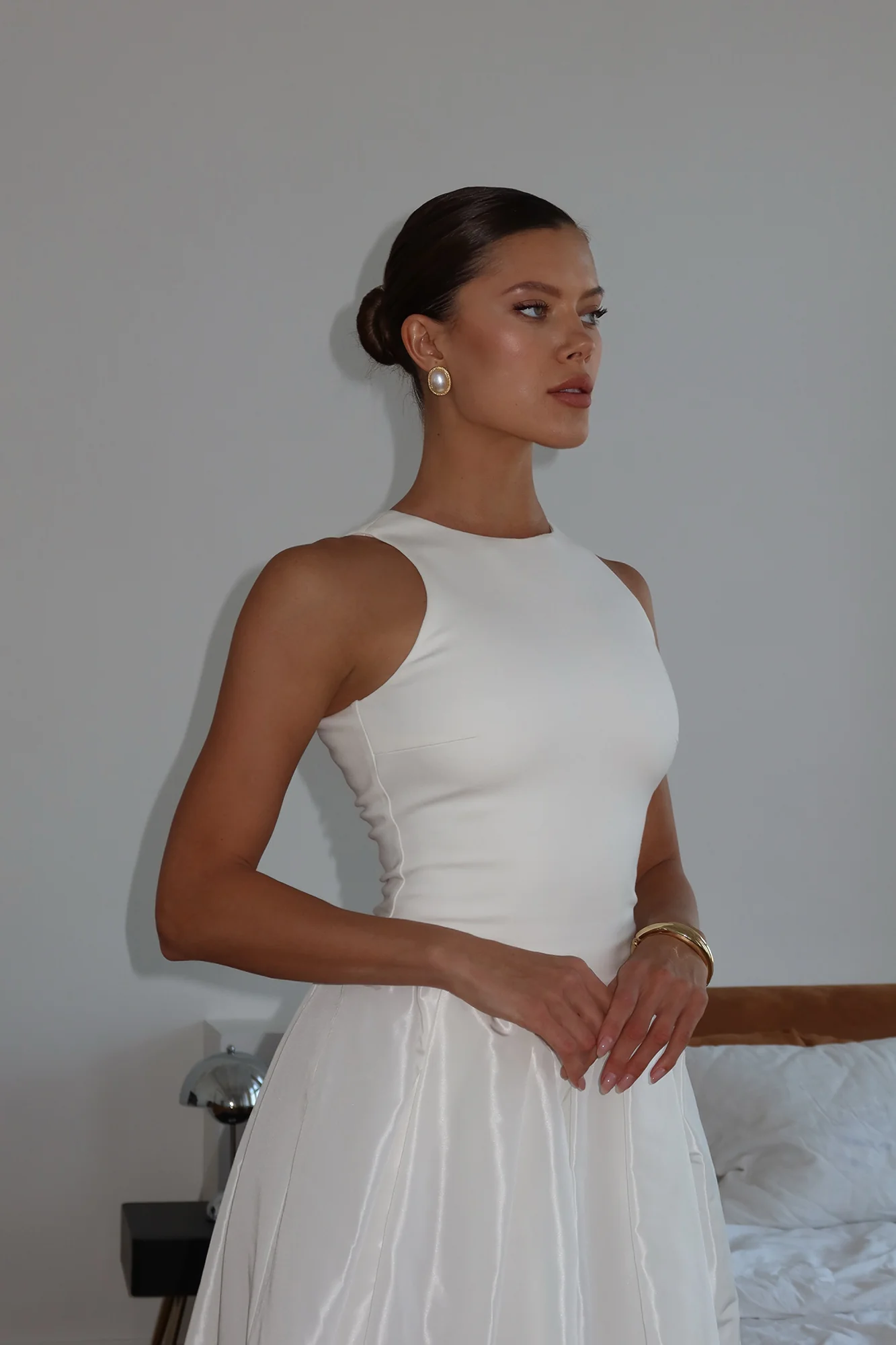 Midi Dress With Puffy Skirt