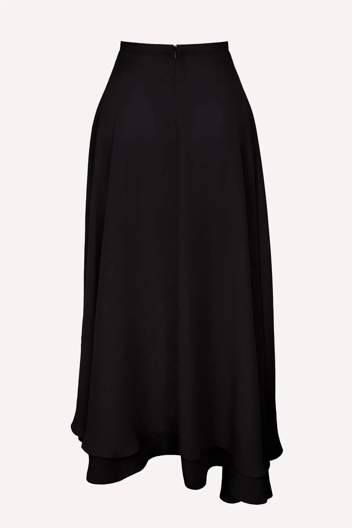 Asymmetrical Chiffon Midi Skirt