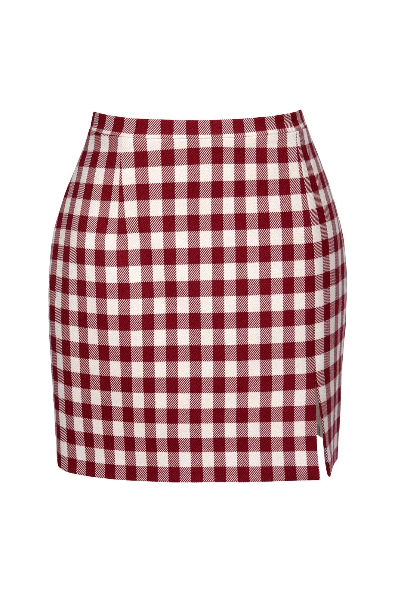 Plaid Slit Mini skirt