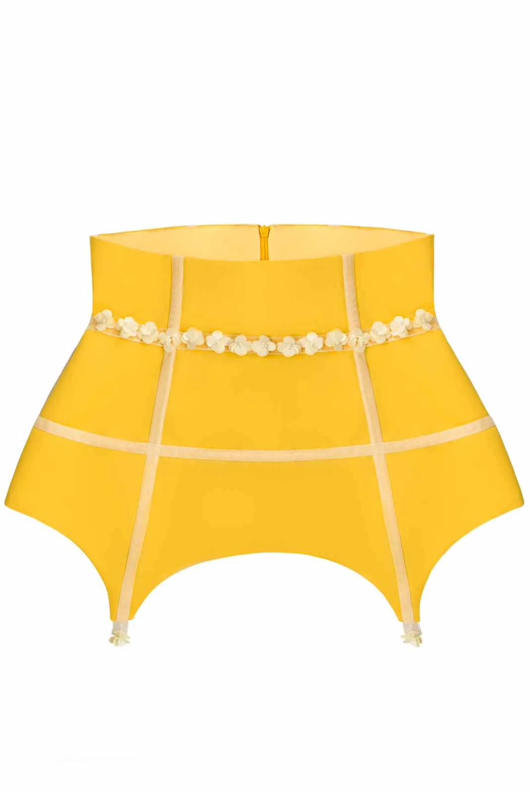 Velvet Trim Satin Basque