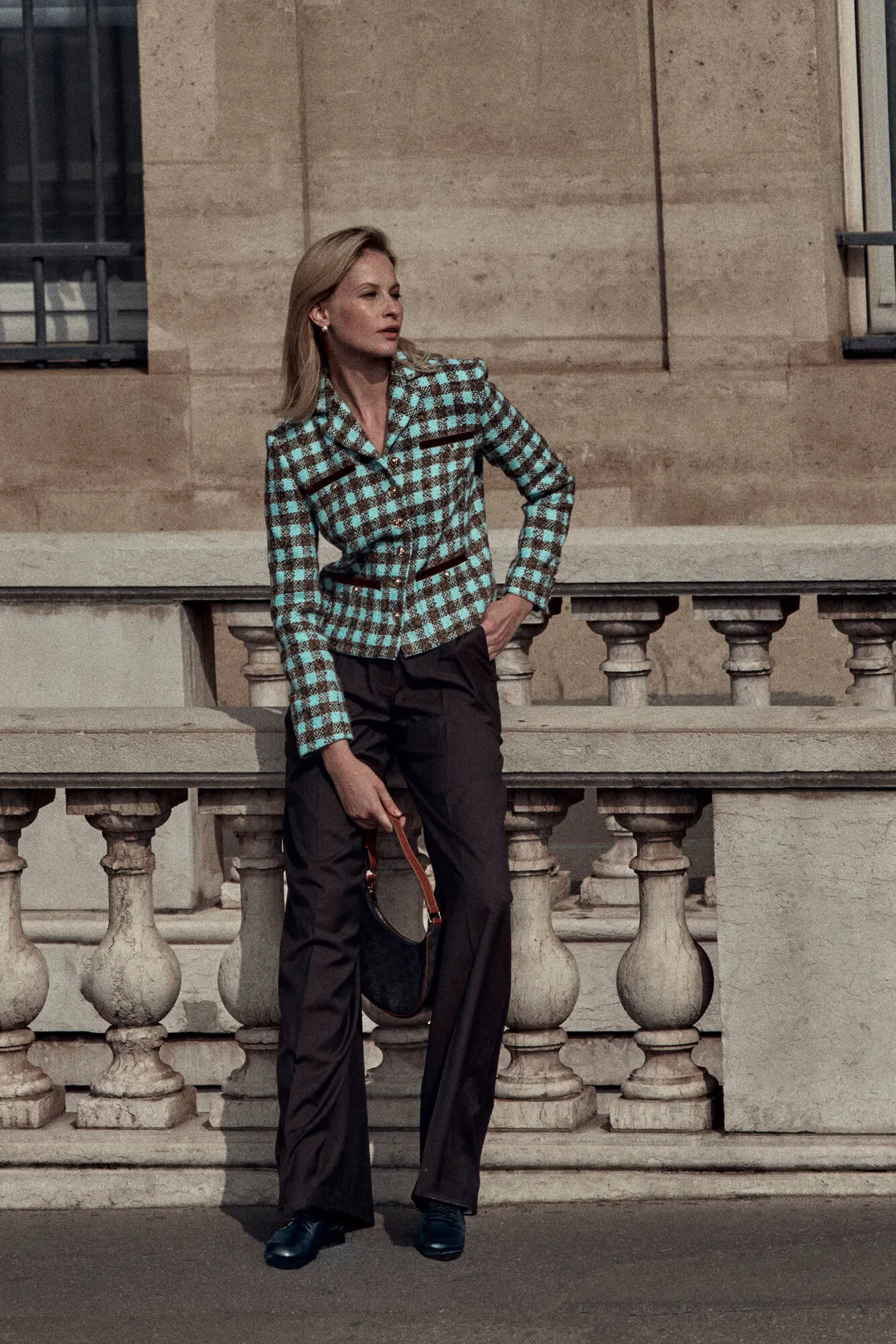 Pleated Wide Leg Trousers