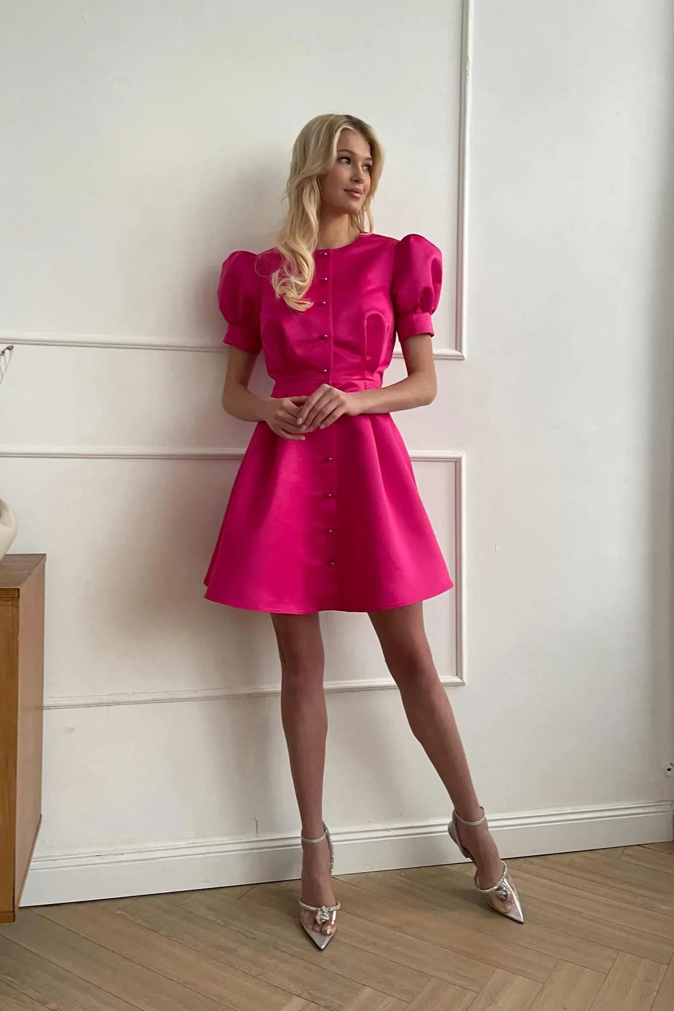 Button Front Mini Dress