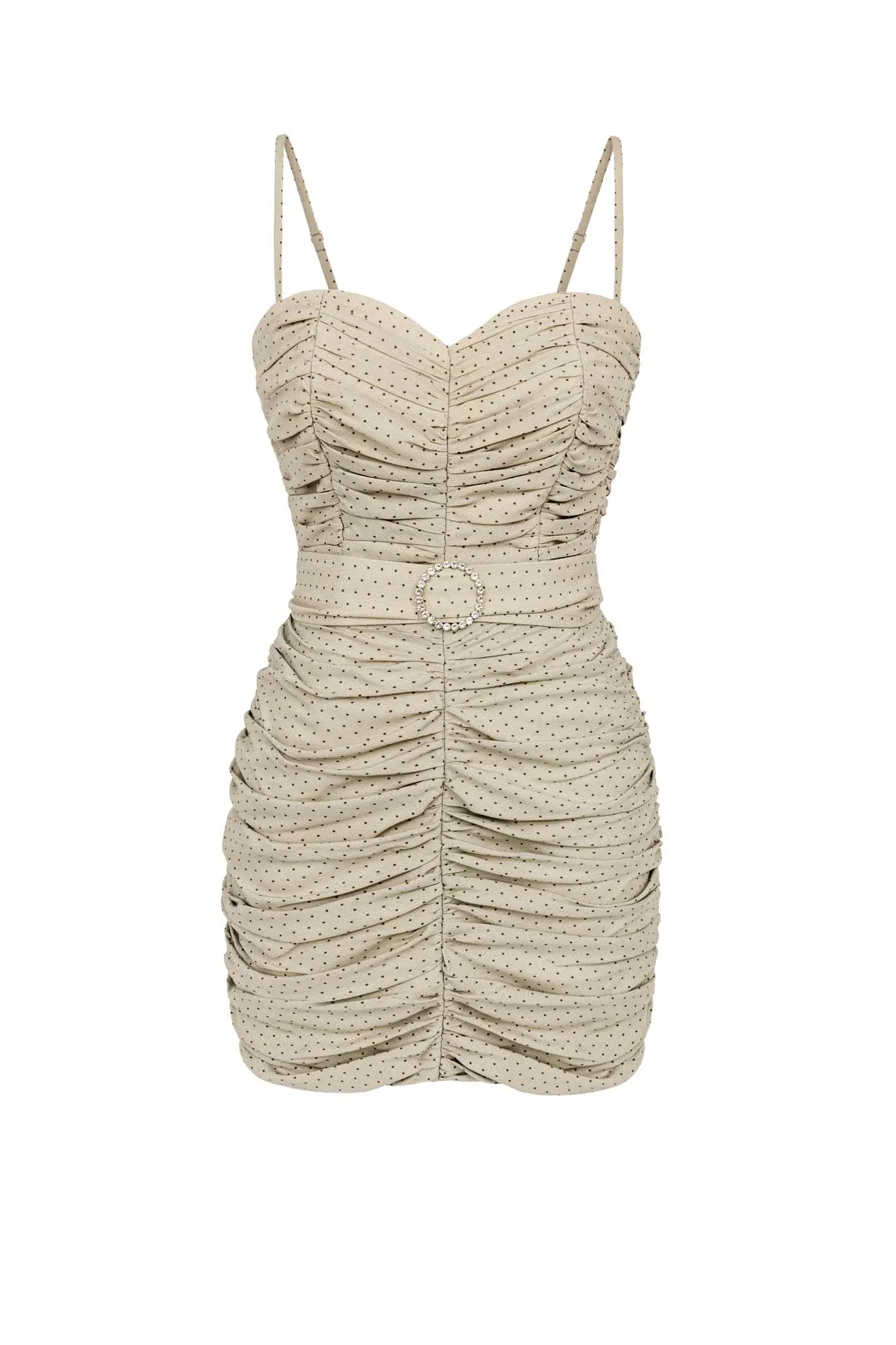 Drapped Bustier Mini Dress with a belt