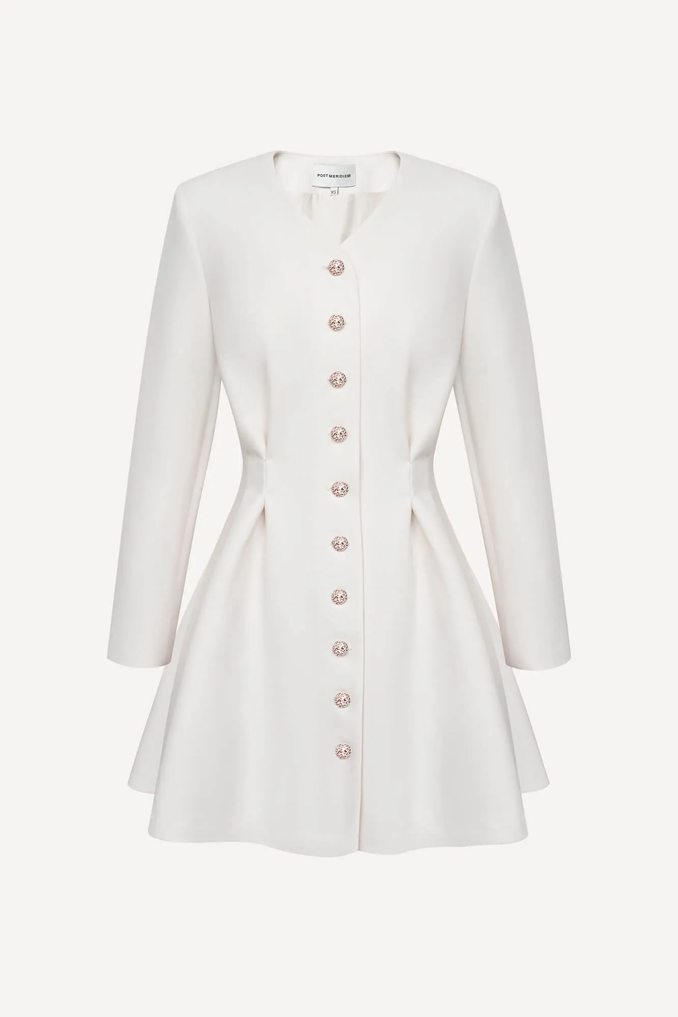 Long Sleeve Button Front Mini Dress