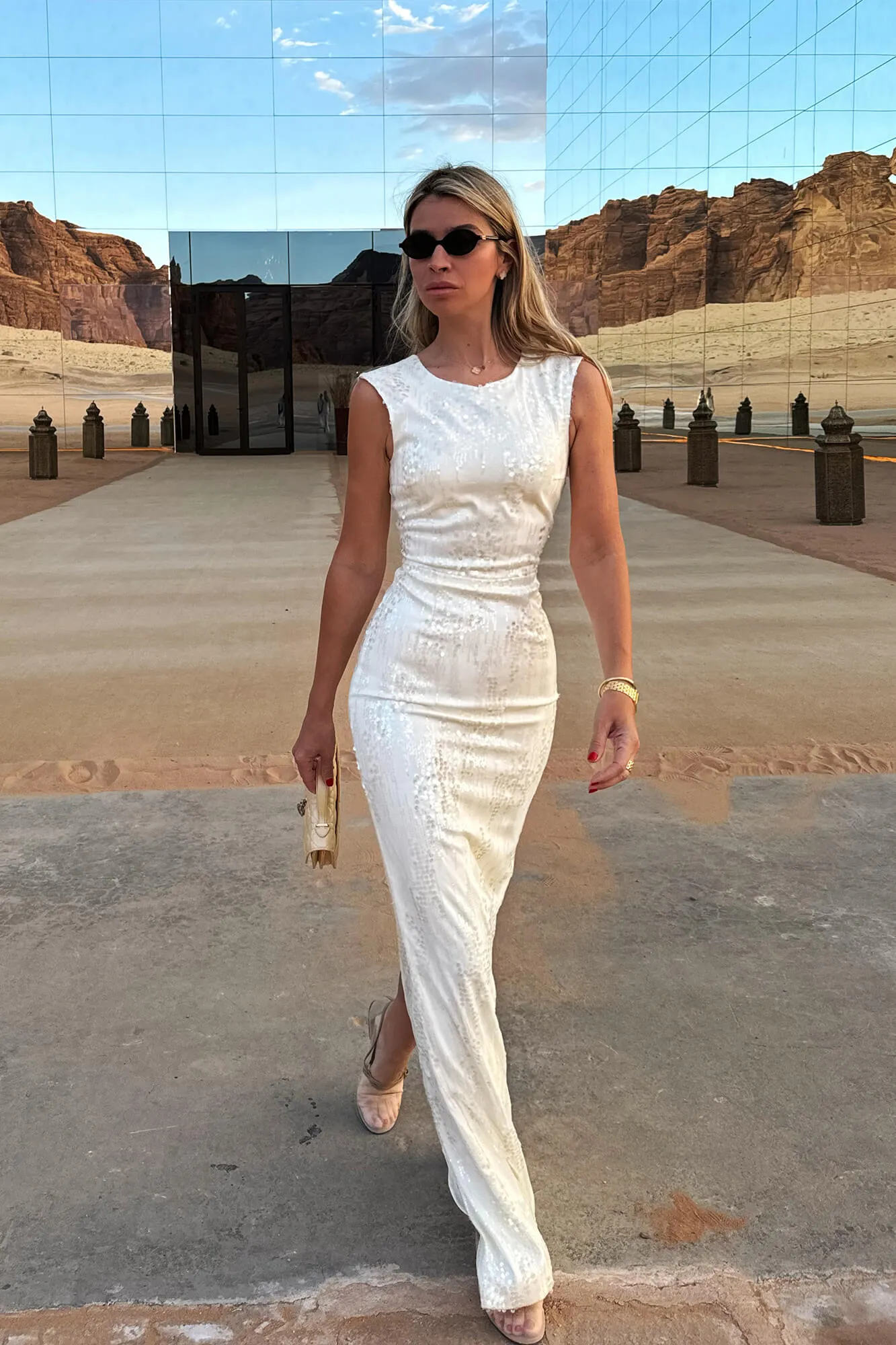Sequin Sheath Maxi Dress