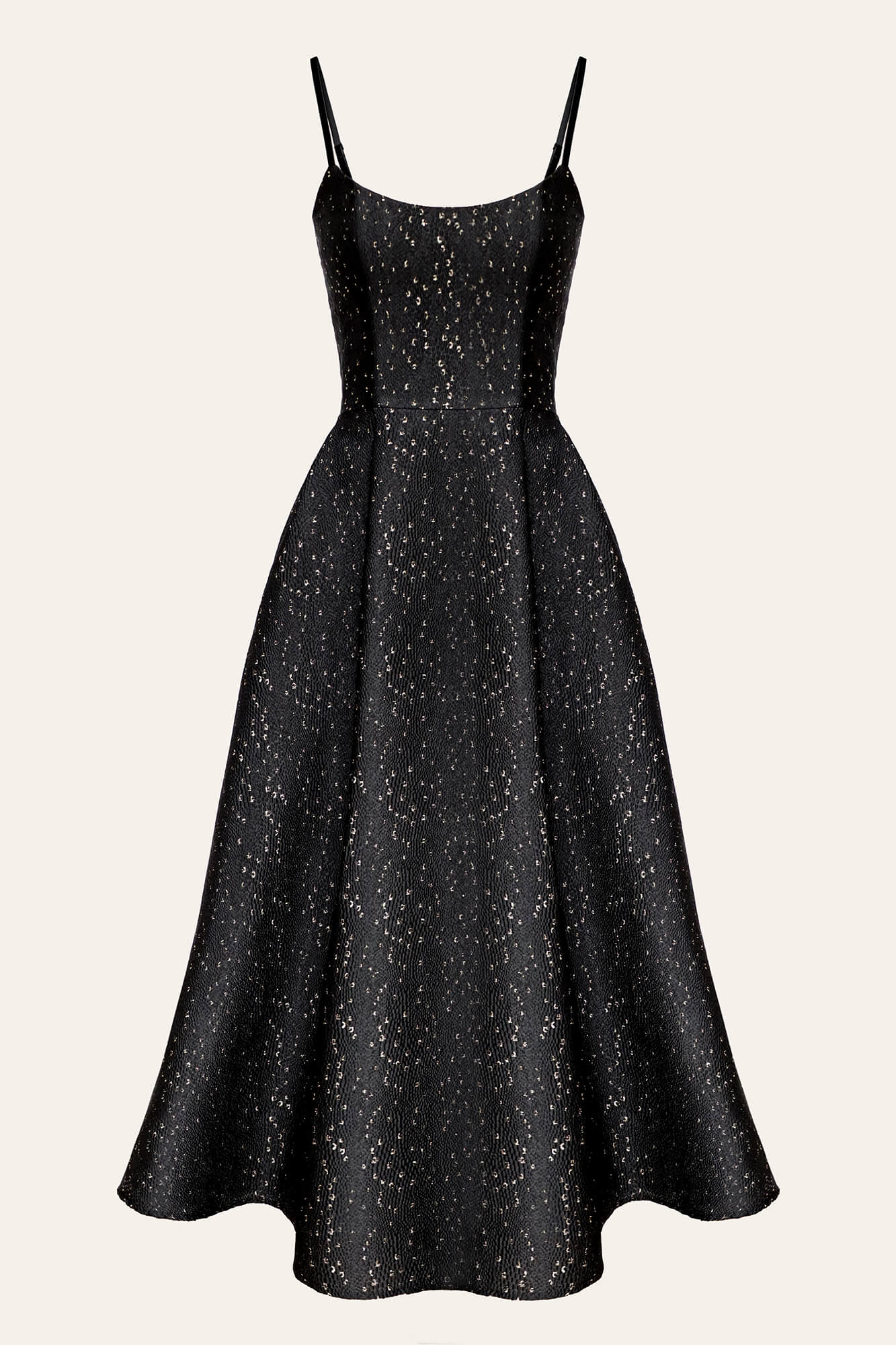 Jacquard Gold Flecks Bustier Dress