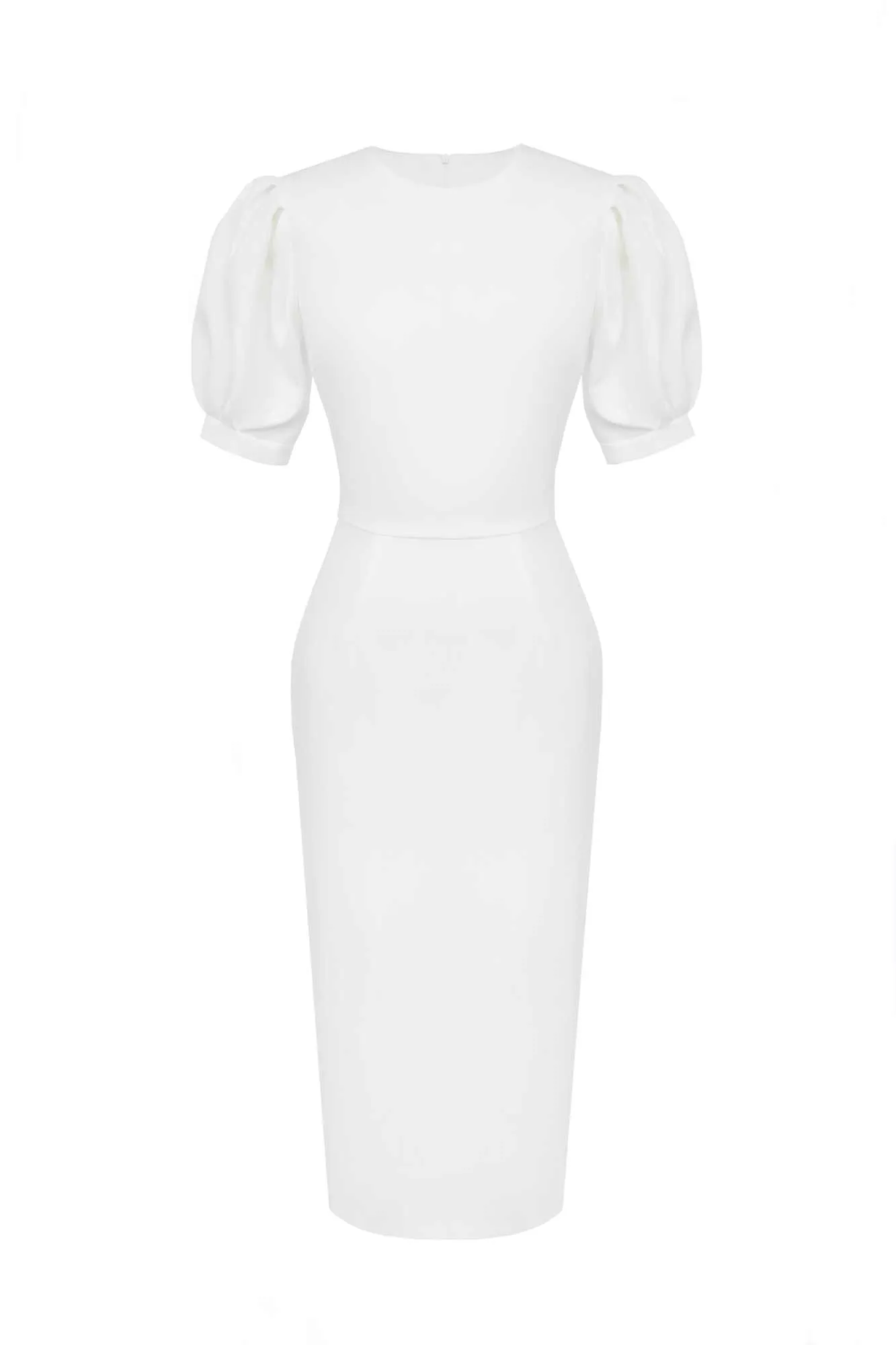 Voluminous Sleeve Midi Dress