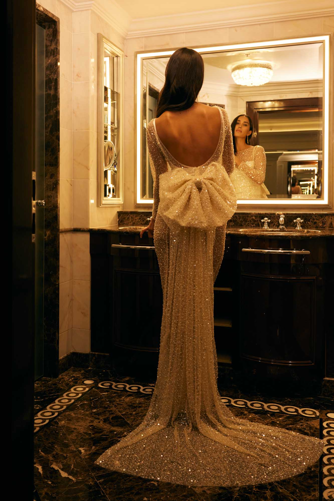 Open Back Bow Detail Maxi Dress