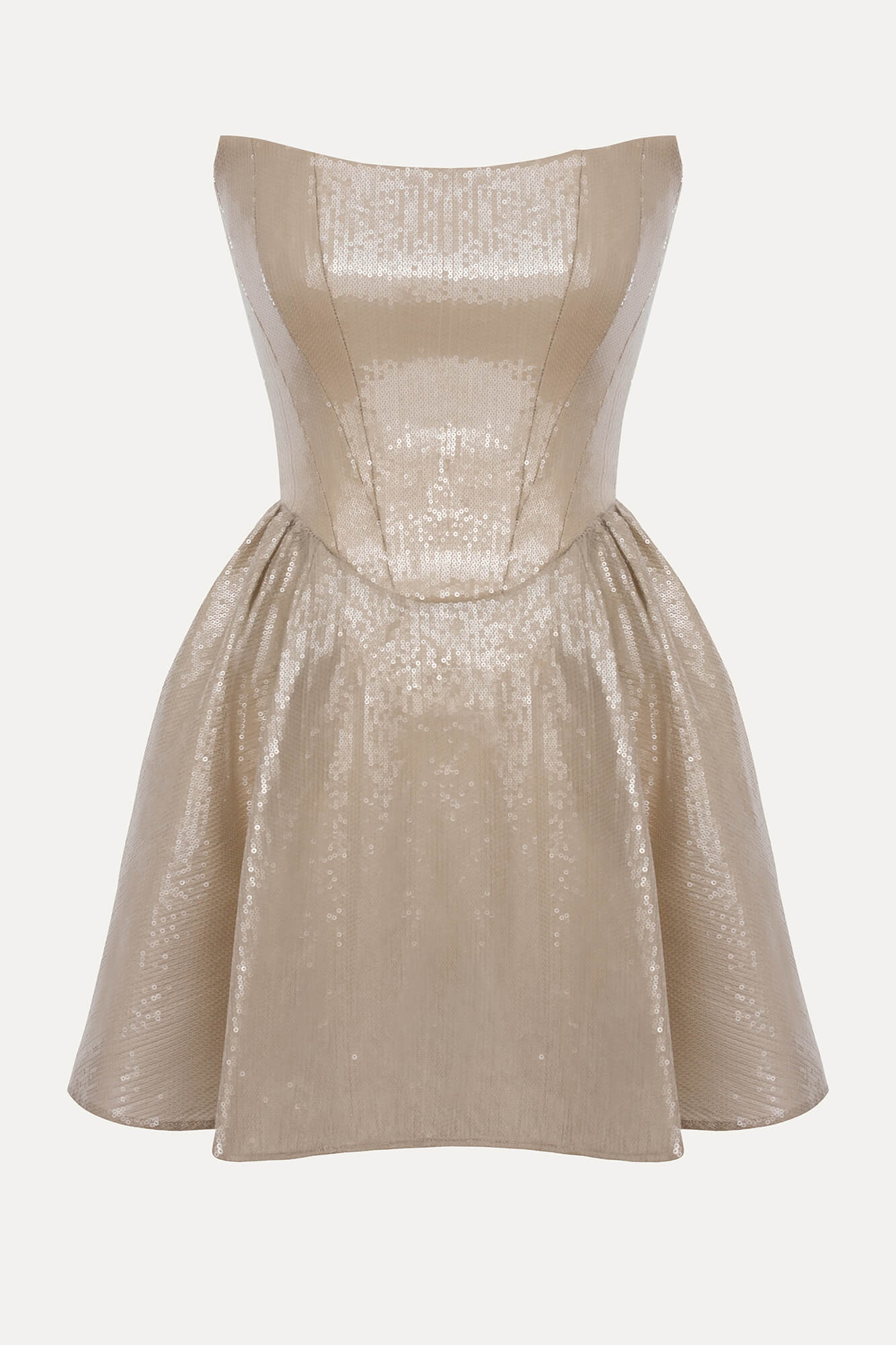 Textured Corset Sequin Mini Dress