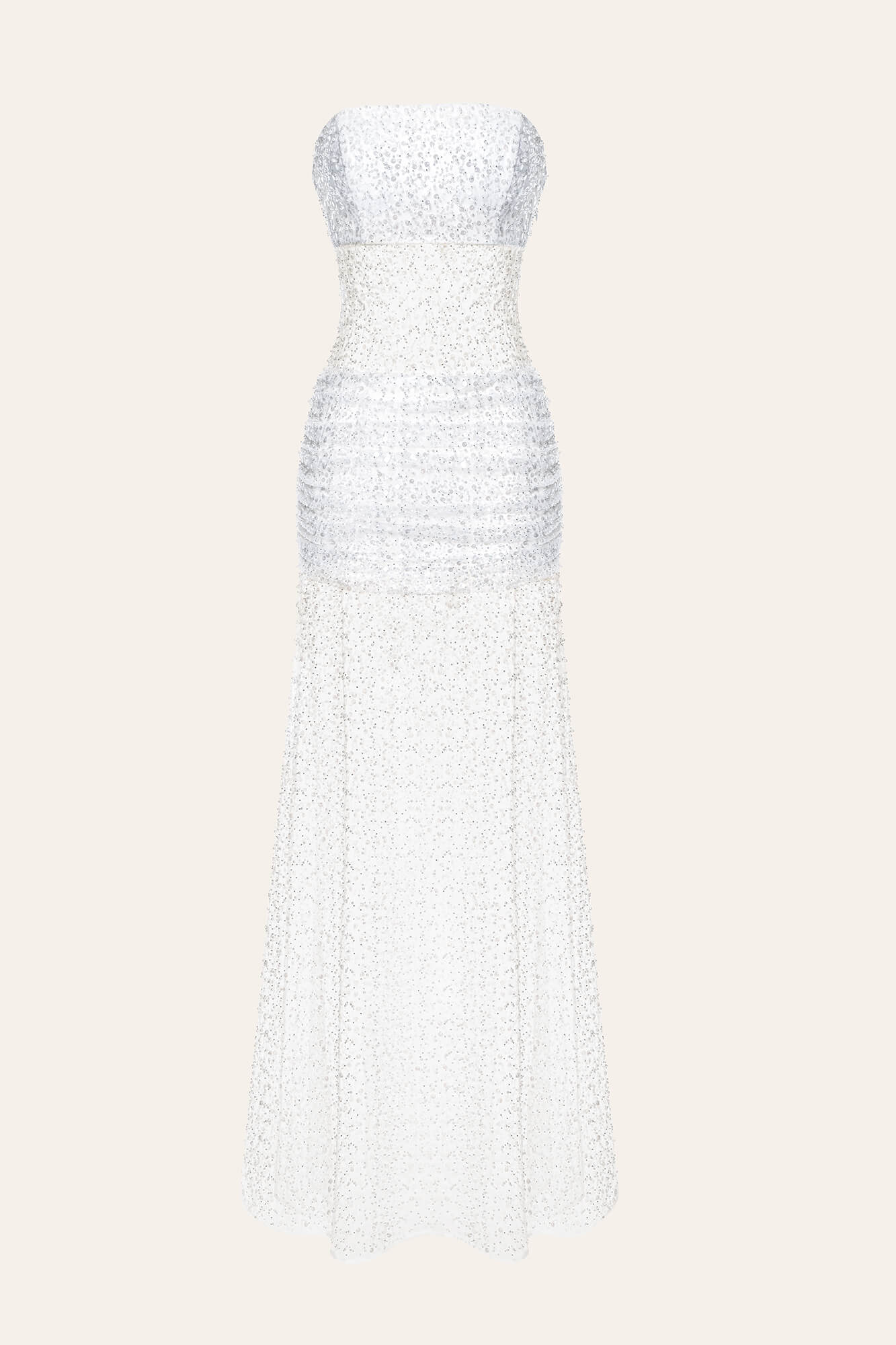 Bugle Beads Bustier Maxi Dress