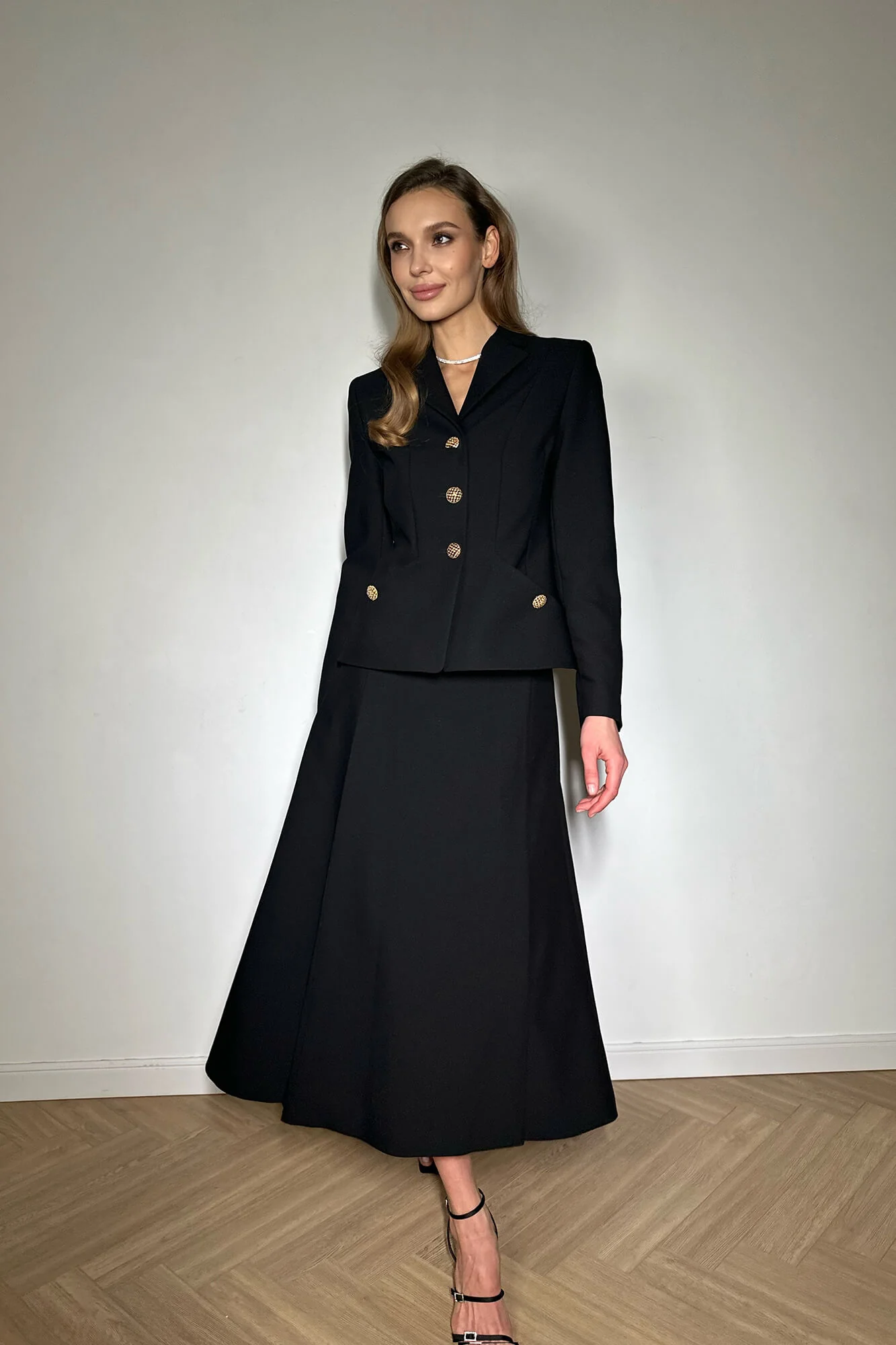 Side Slit Midi Skirt