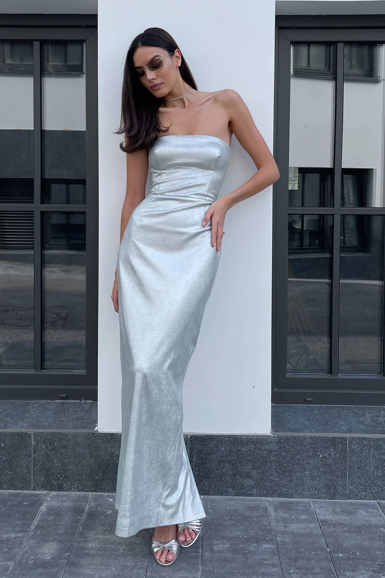 Slit Sheath Maxi Dress