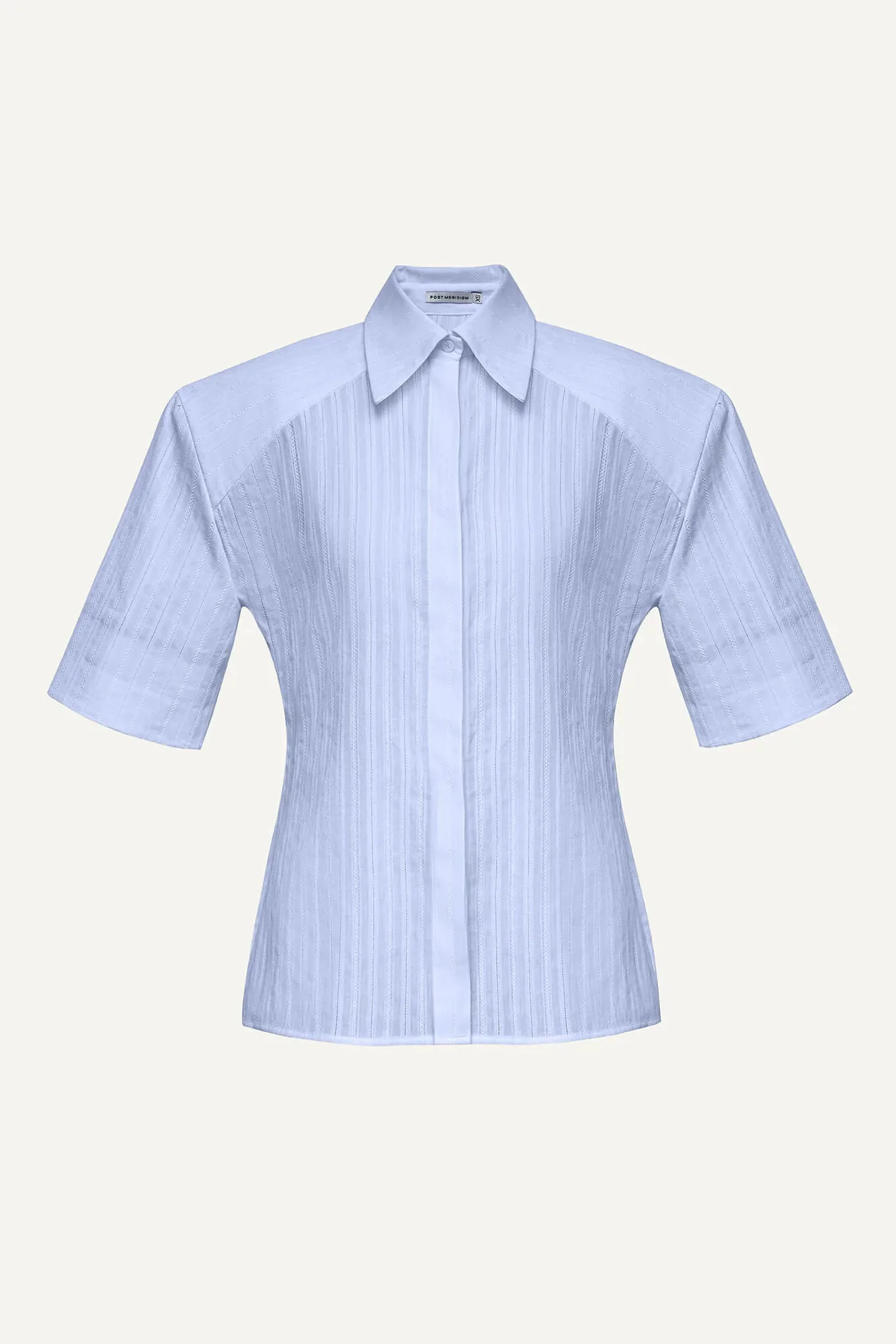 Short Sleeve Shirt with Voluminous Shoulder