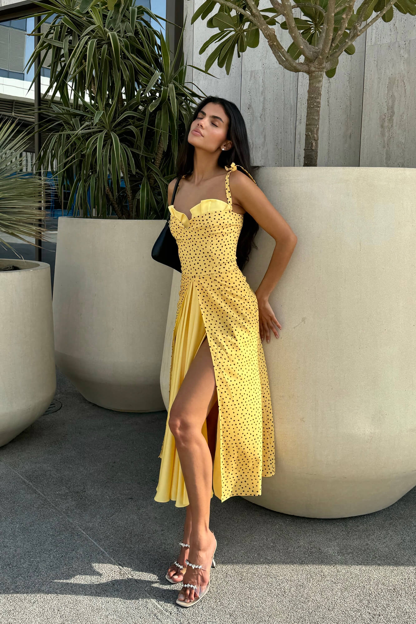 Flowy Slit Midi Dress