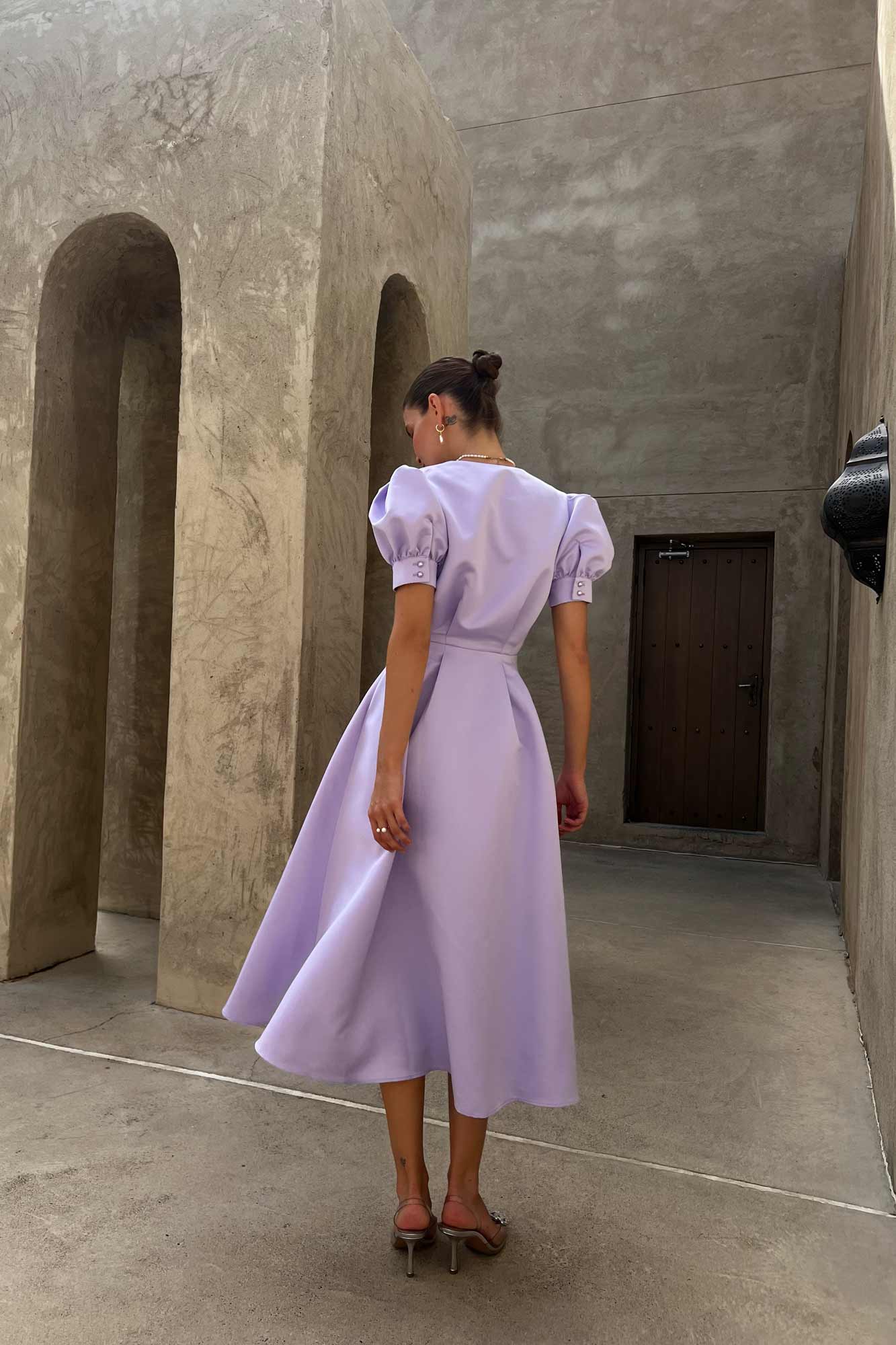 Button Front Midi Dress