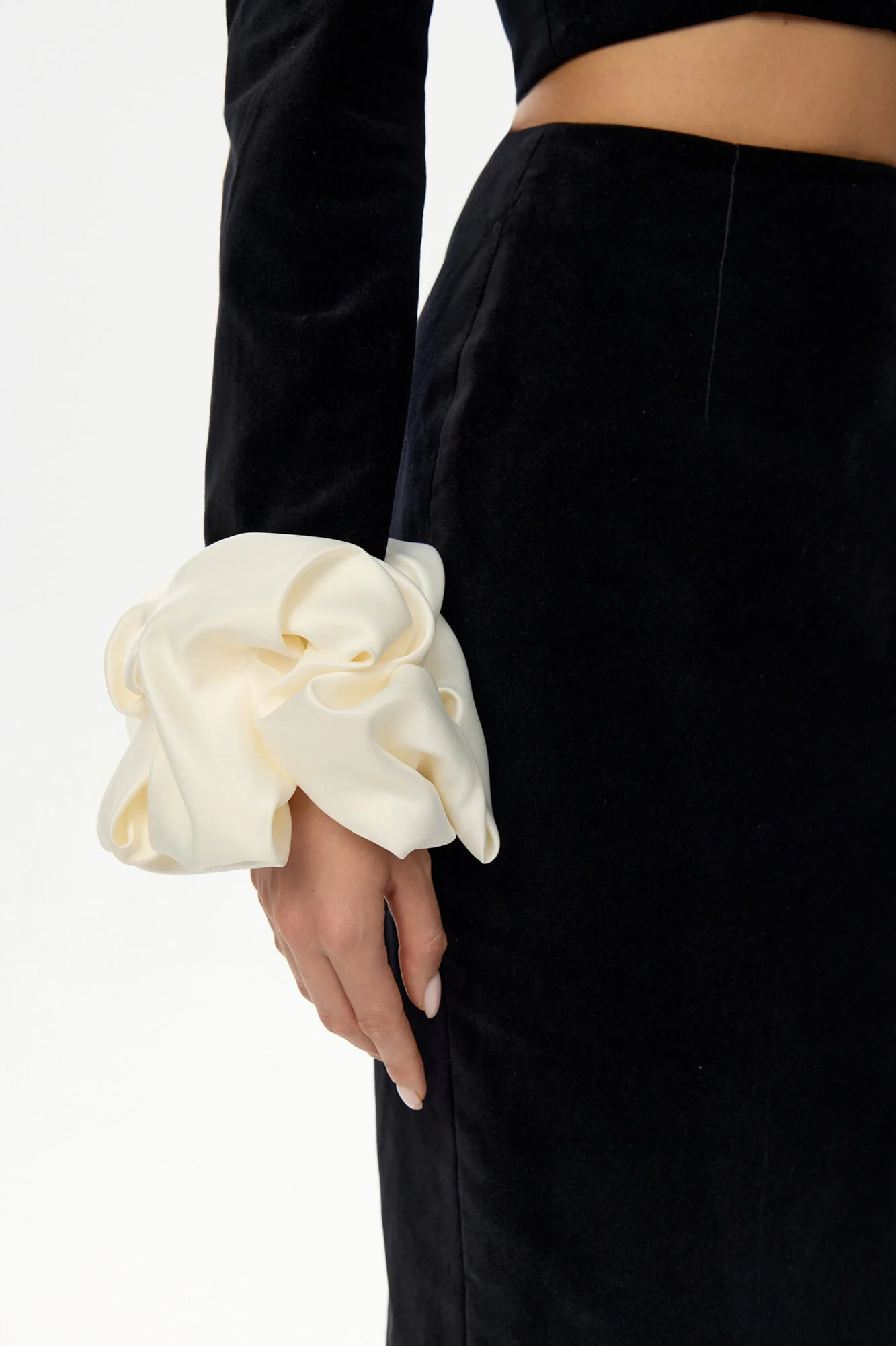 Velvet Top with Removable Cuffs
