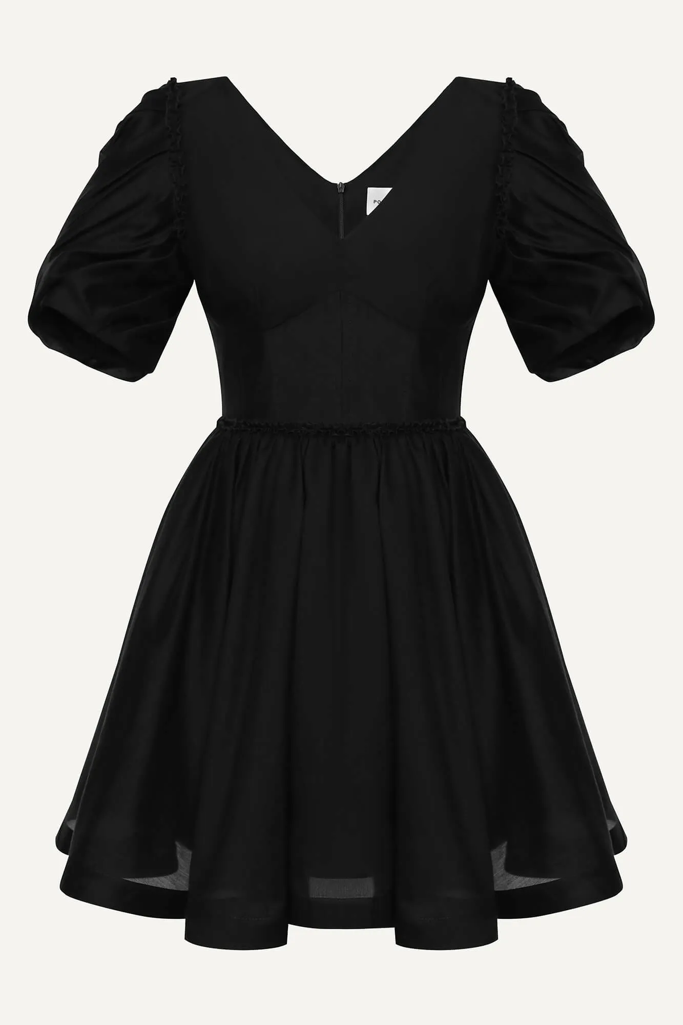 Pleated Sleeve Full Skirt Mini Dress