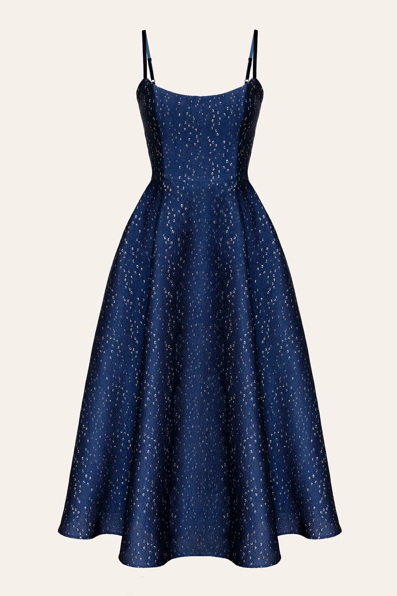 Jacquard Gold Flecks Bustier Dress