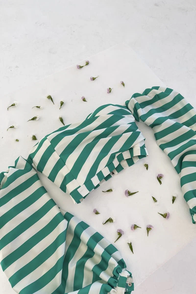 Striped Bustier Crop Top