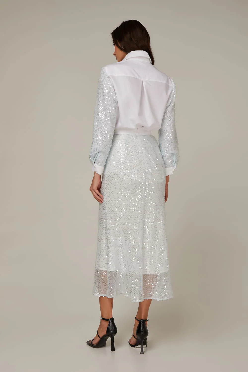 Sequin Sleeve Cotton shirt