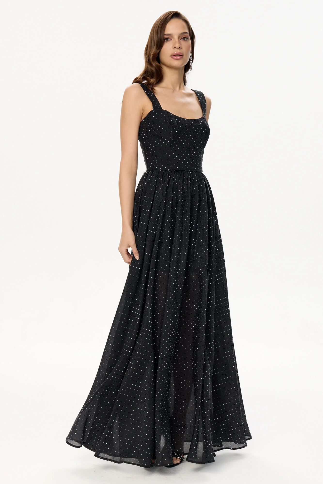 Sweetheart Sequined Midi Dress